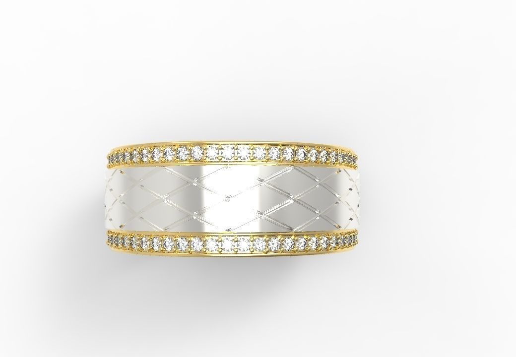 wedding ring two part 3D print model_2