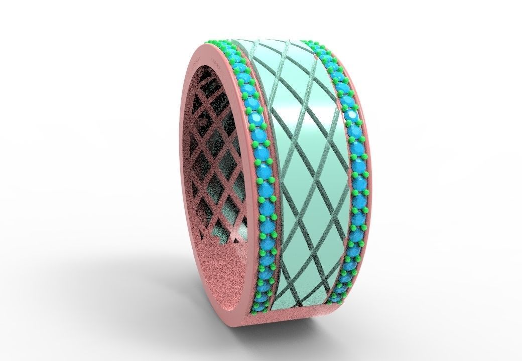 wedding ring two part 3D print model_8