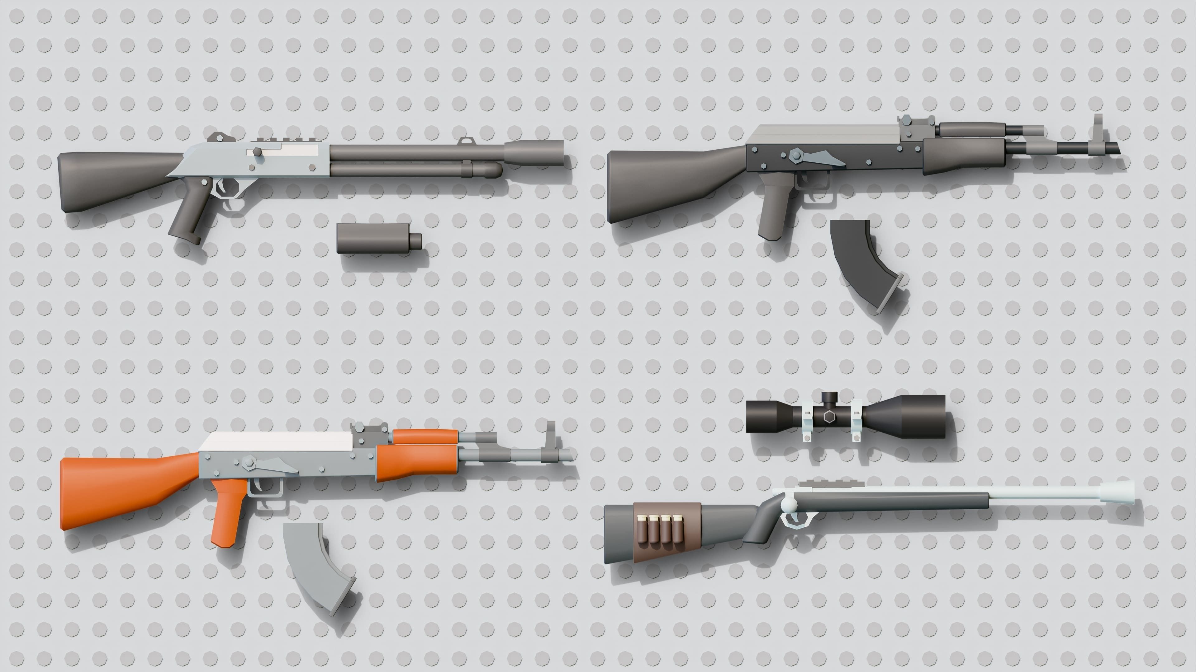 Weapons FREE Free low-poly 3D model_3