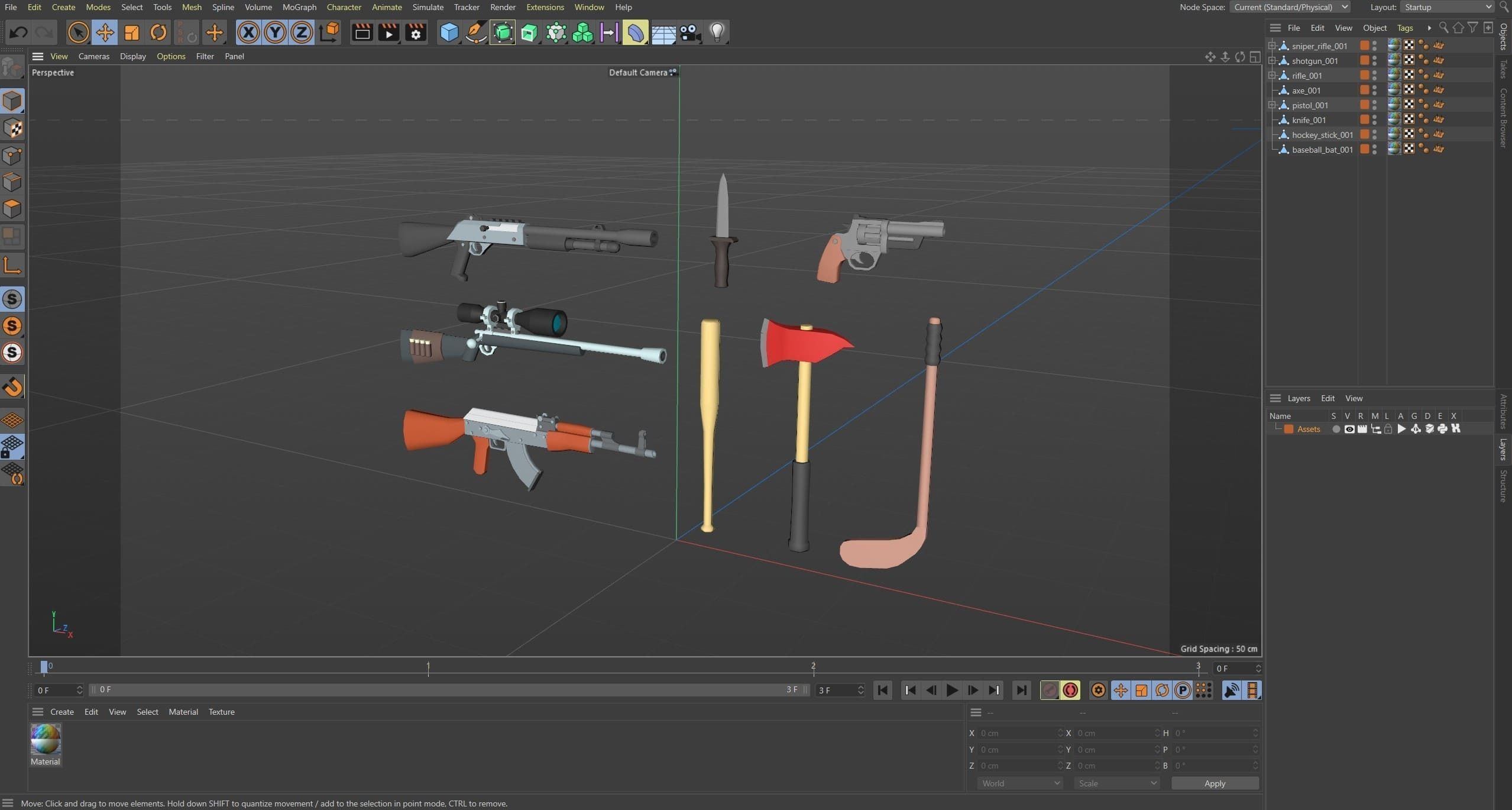 Weapons FREE Free low-poly 3D model_7