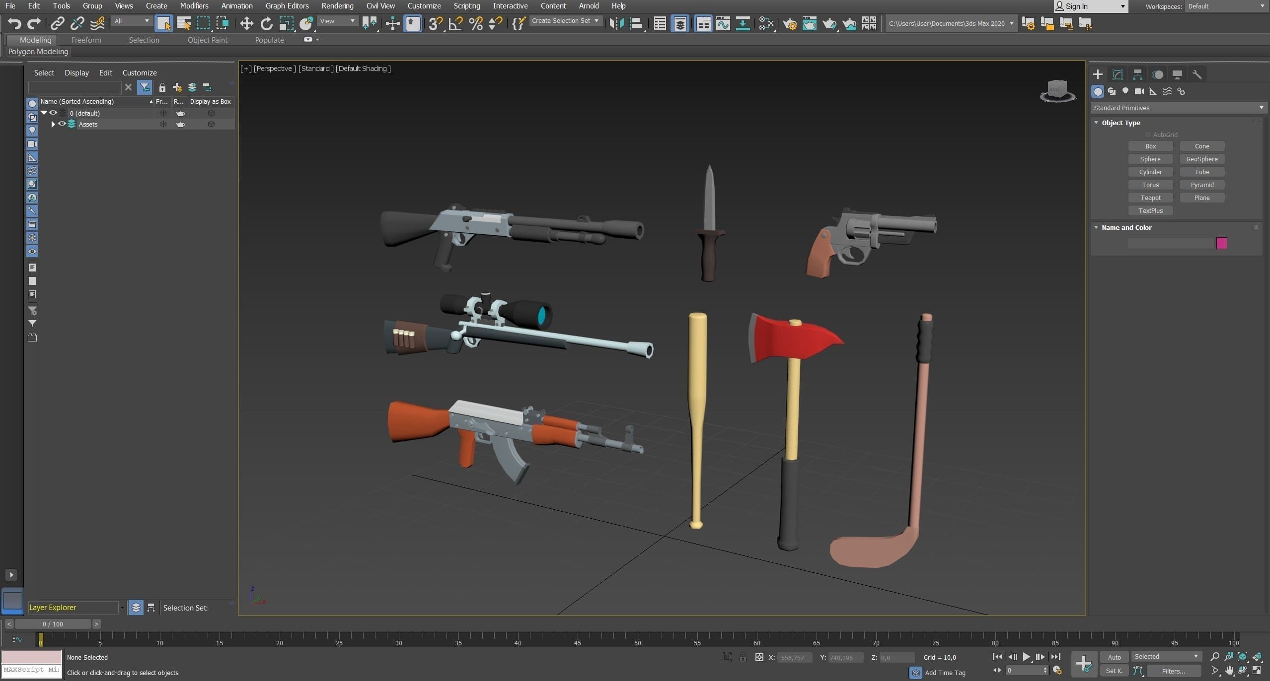 Weapons FREE Free low-poly 3D model_10
