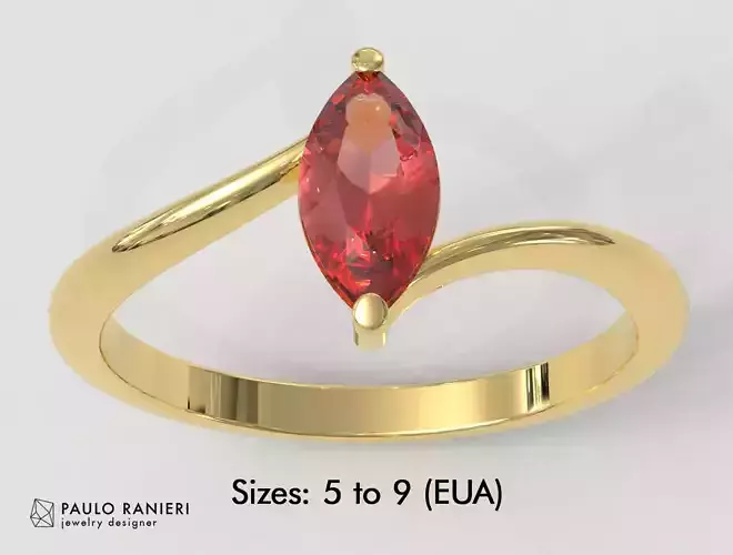 Marquise Gemstone Ring