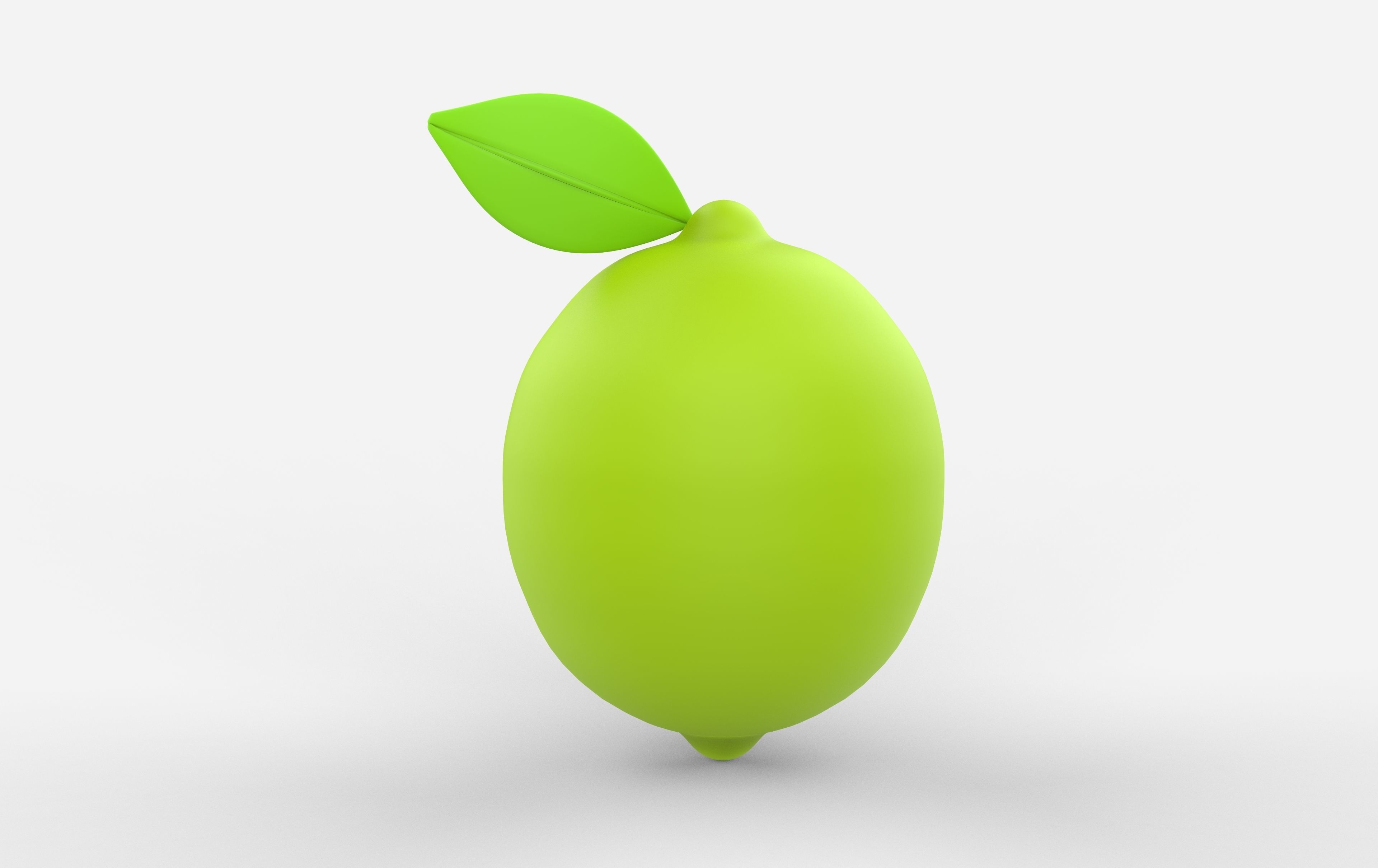 lemon Low-poly 3D model_2
