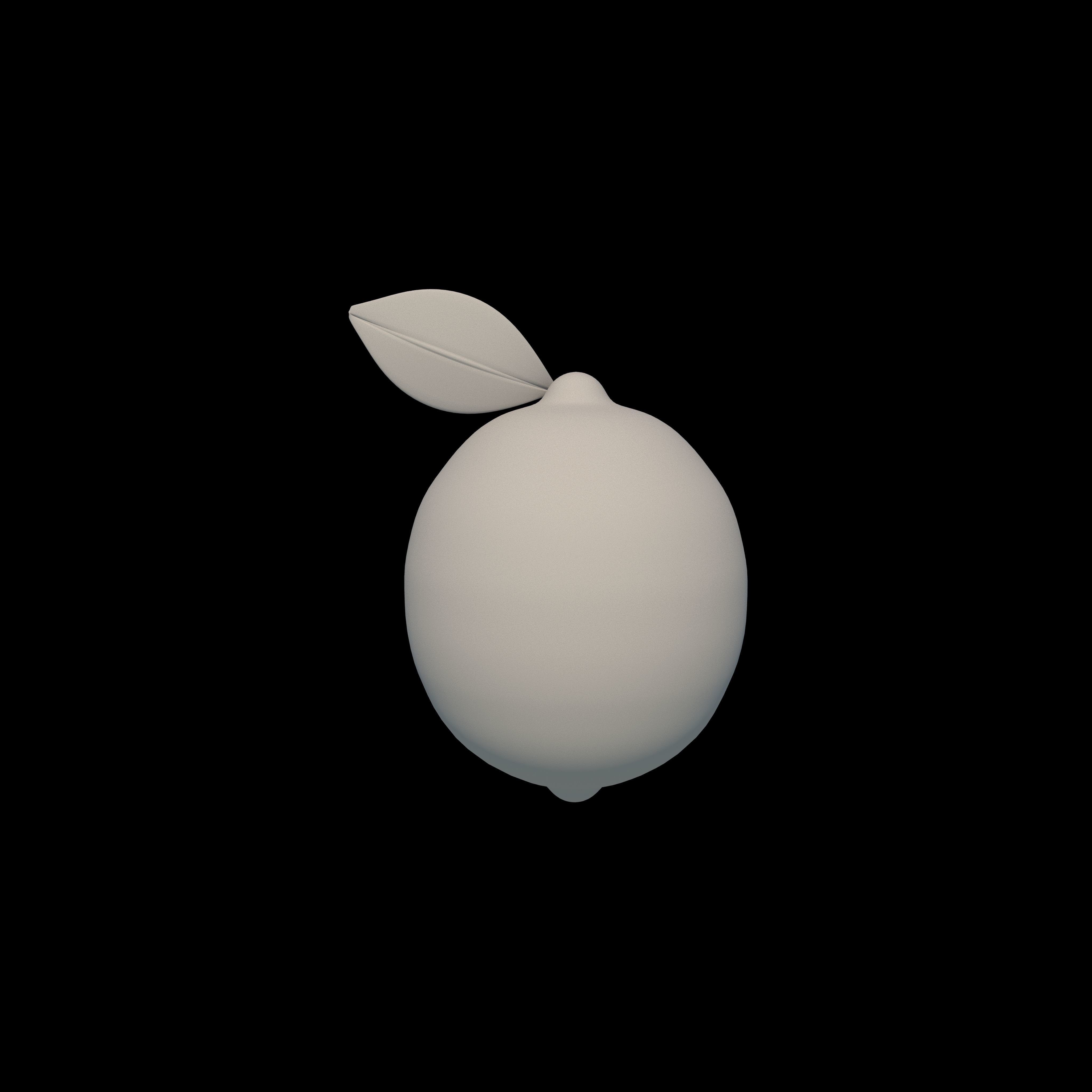 lemon Low-poly 3D model_5