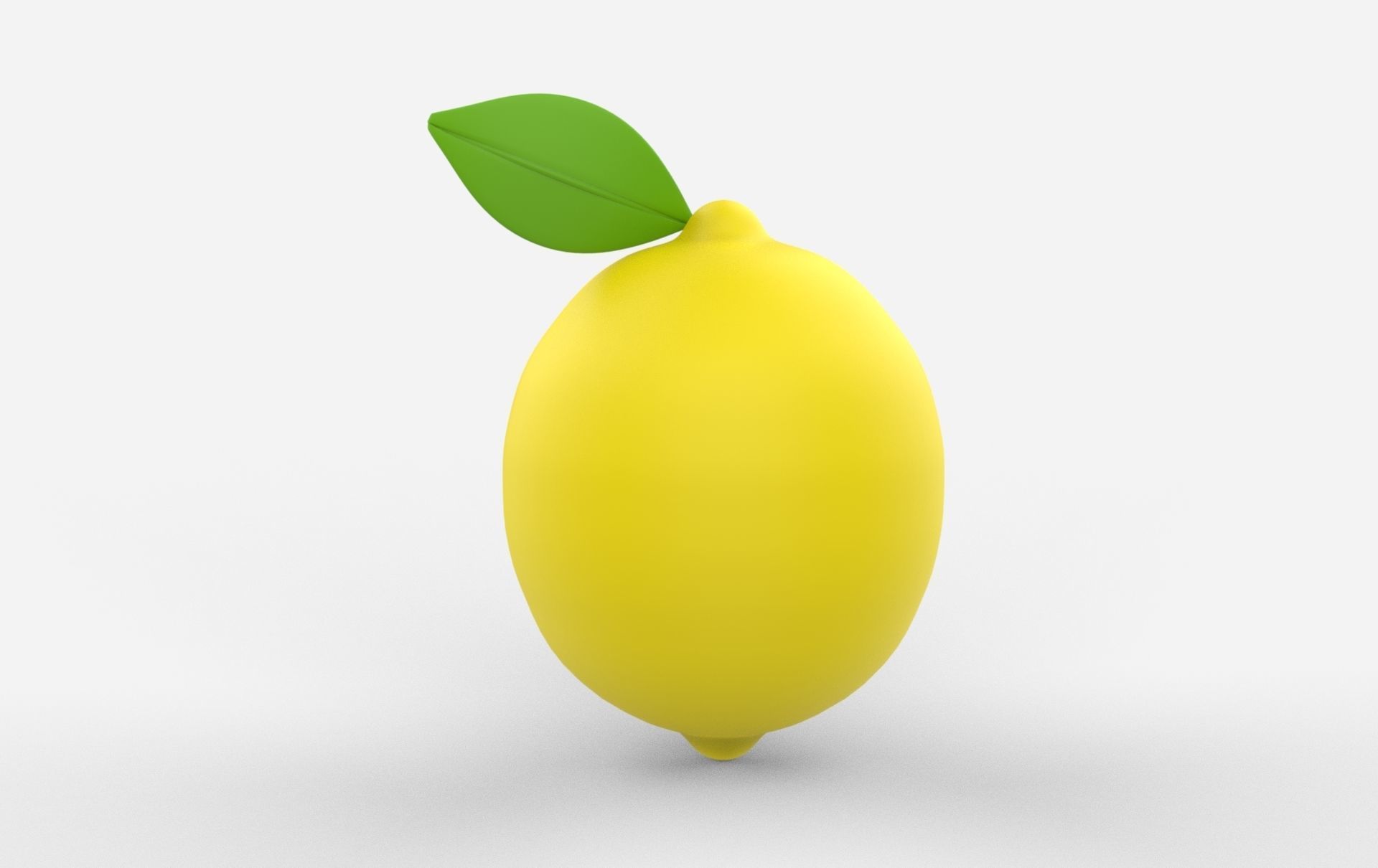lemon Low-poly 3D model_4