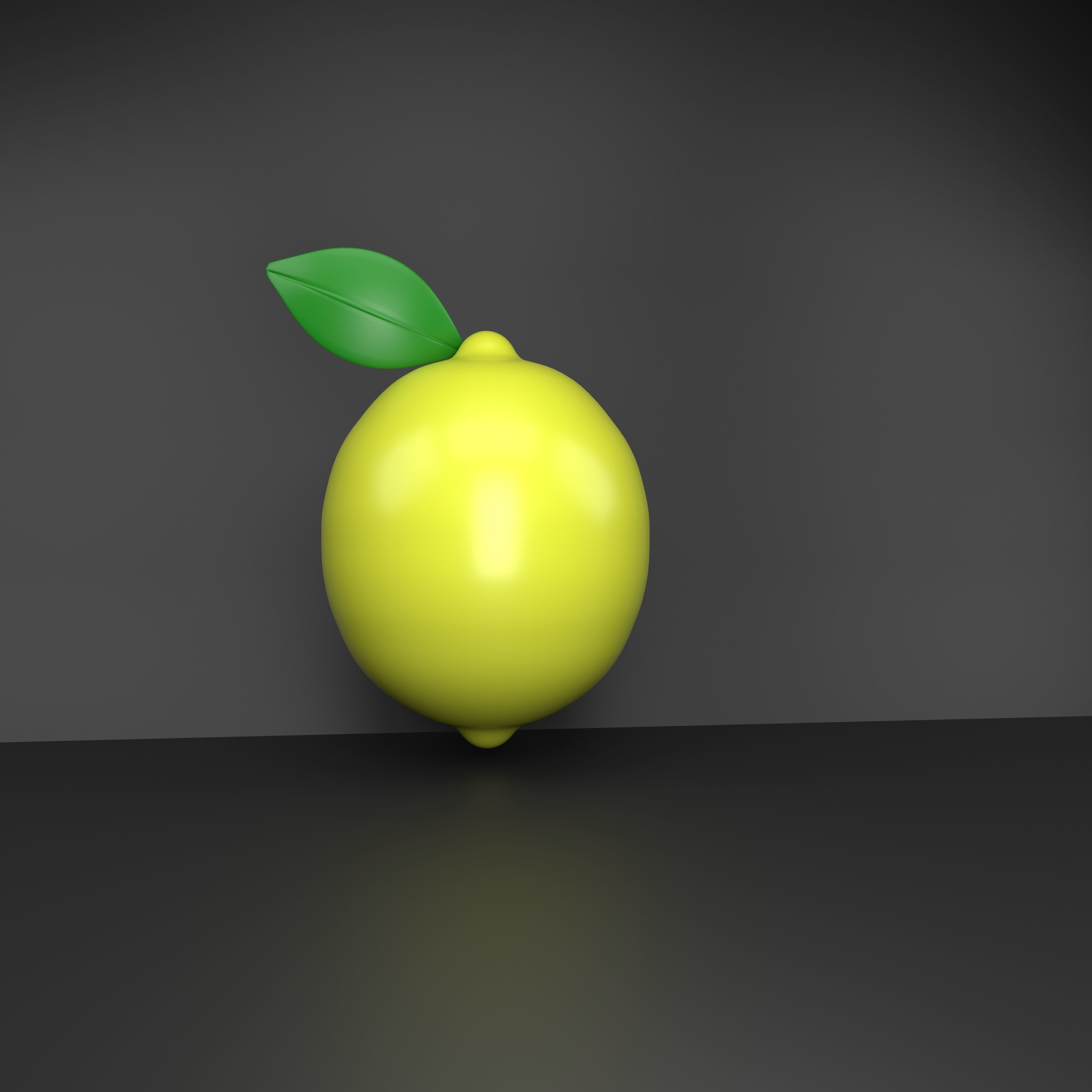lemon Low-poly 3D model_1