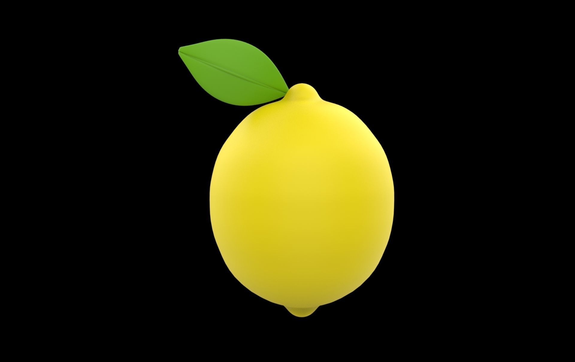 lemon Low-poly 3D model_3
