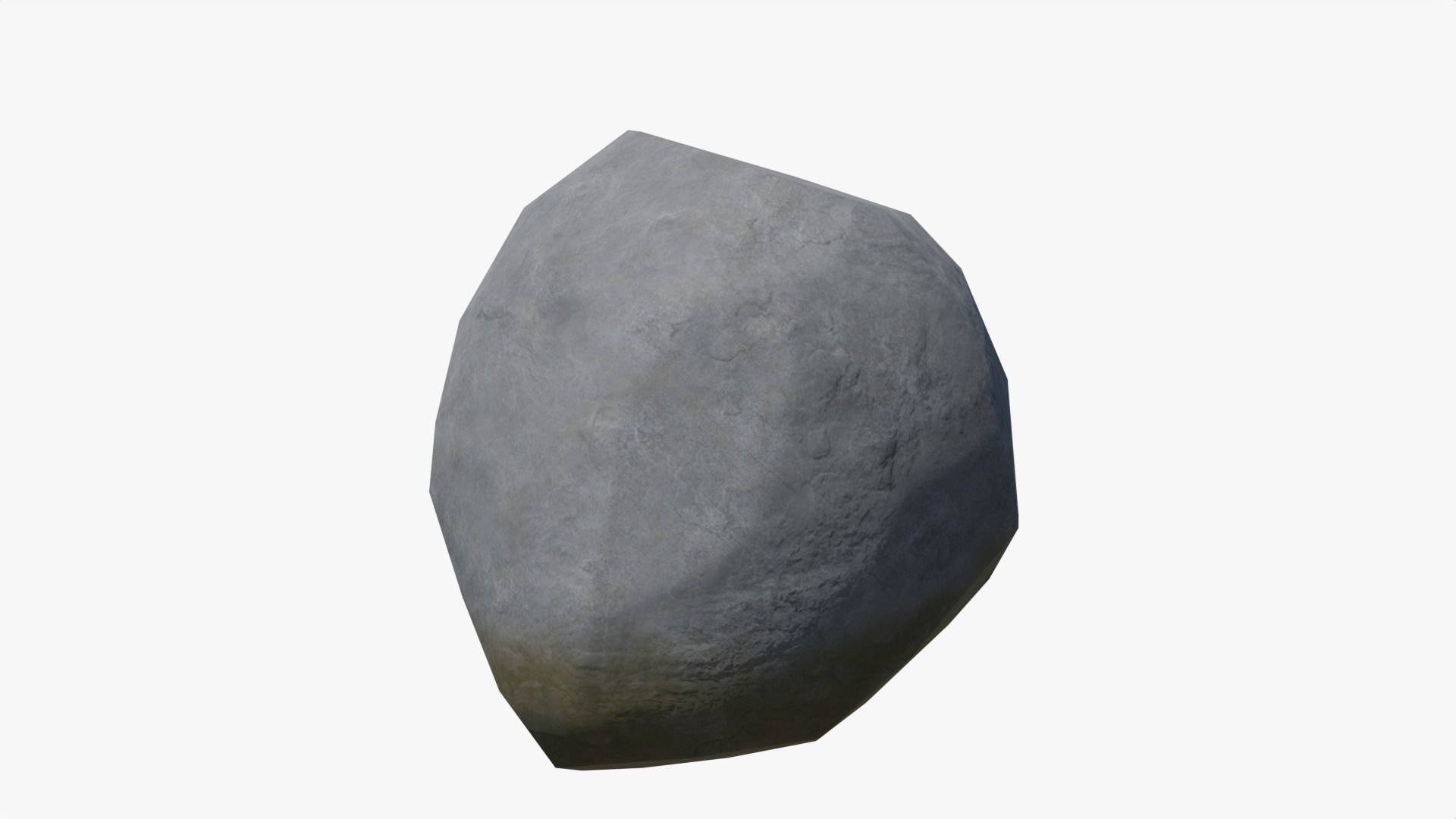 Boulders Set Low-poly 3D model_4