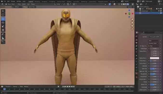 The Banshee Green Cape  3D