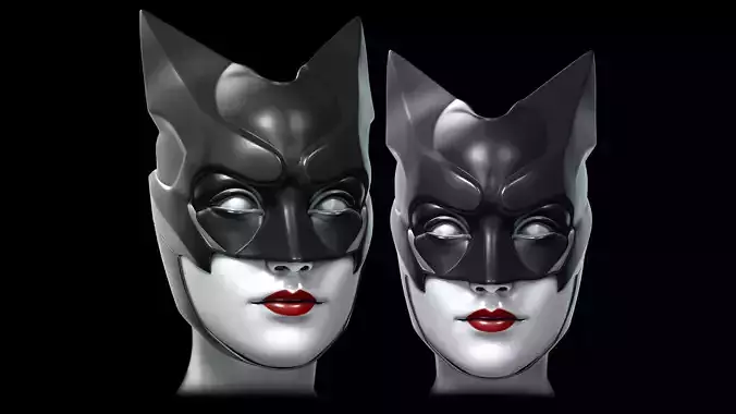 Batwoman Helmet STL for 3D Printing Cosplay 3D print model