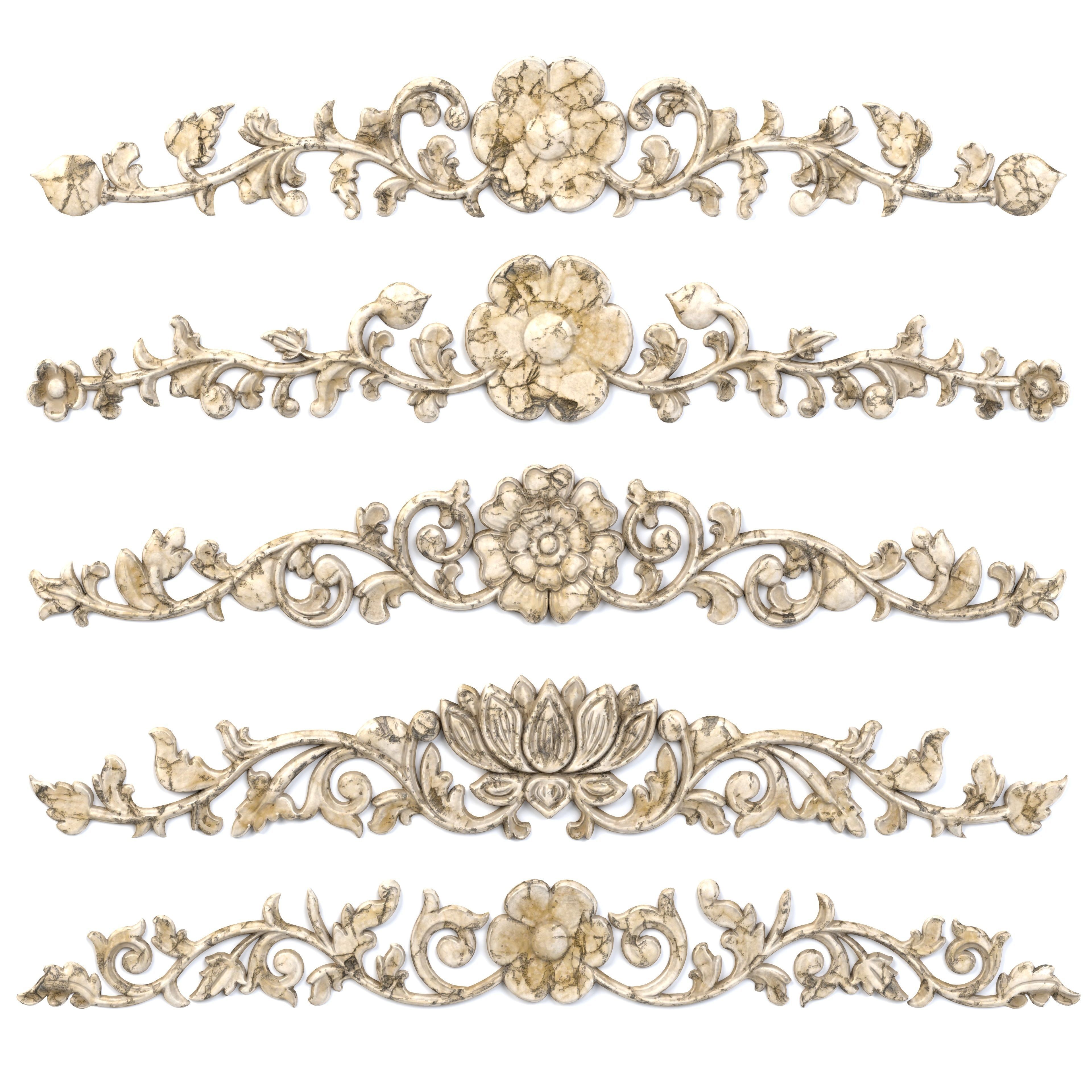 5 Low-Poly Ornament Vol 06-2 Low-poly 3D model_1