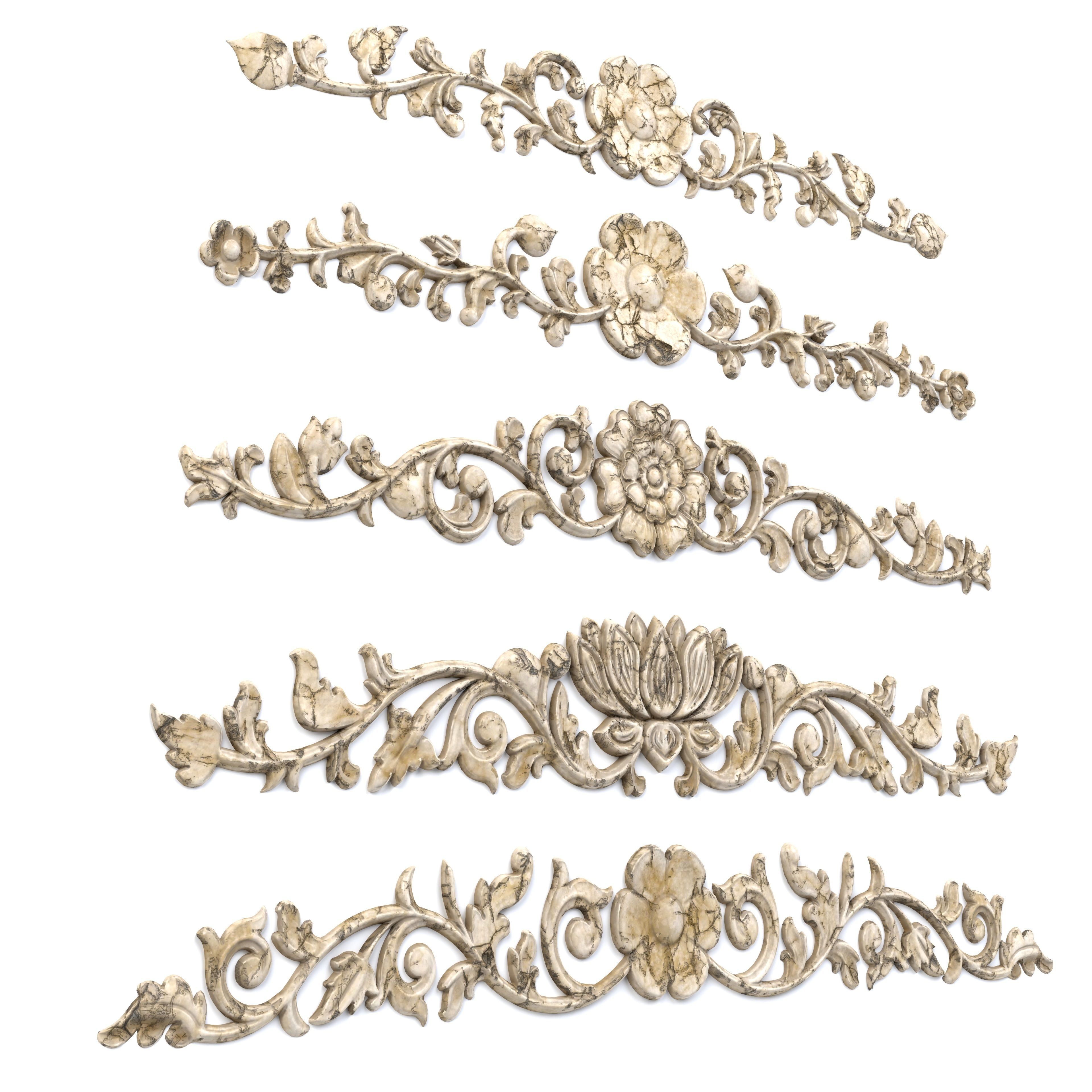 5 Low-Poly Ornament Vol 06-2 Low-poly 3D model_6