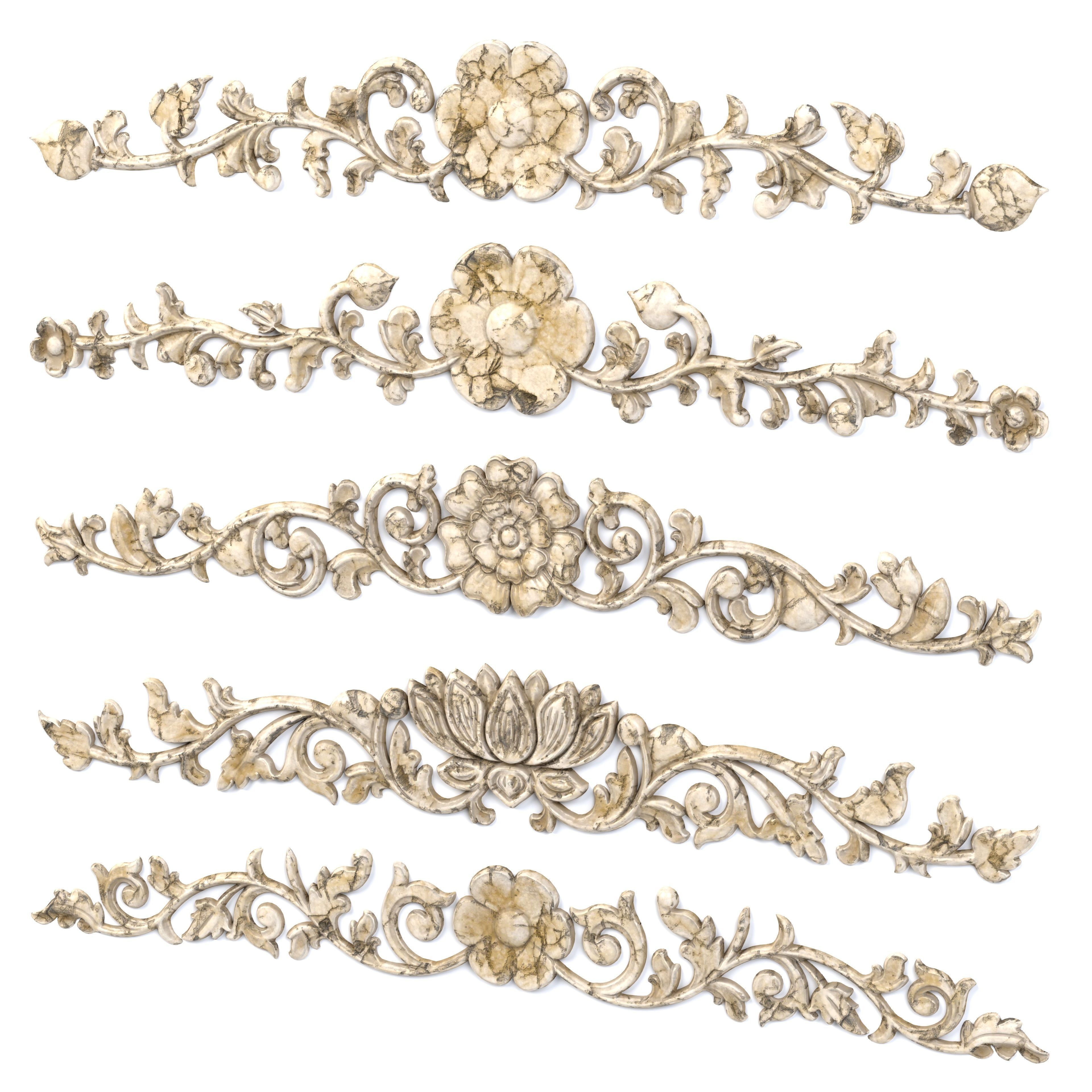 5 Low-Poly Ornament Vol 06-2 Low-poly 3D model_4