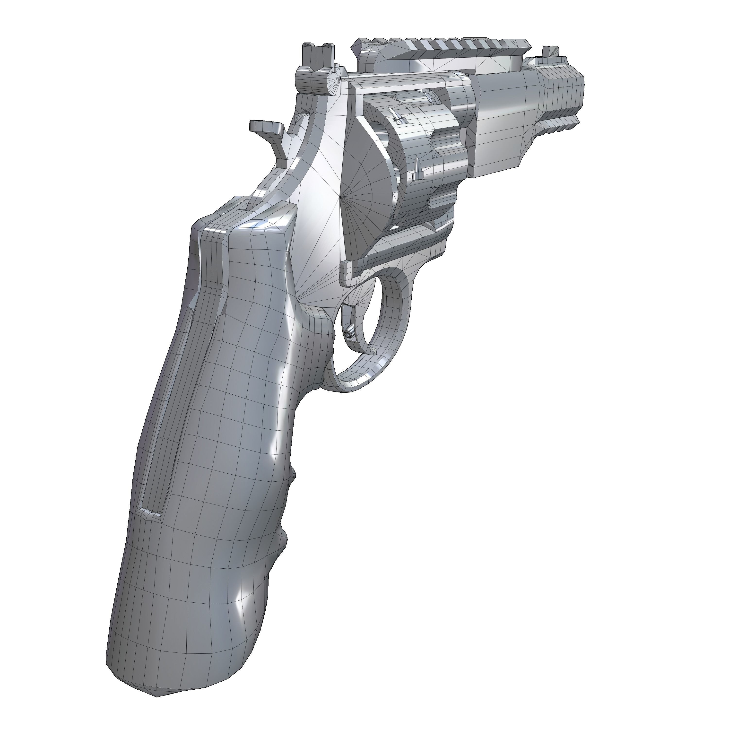 REVOLVER Low-poly 3D model_18