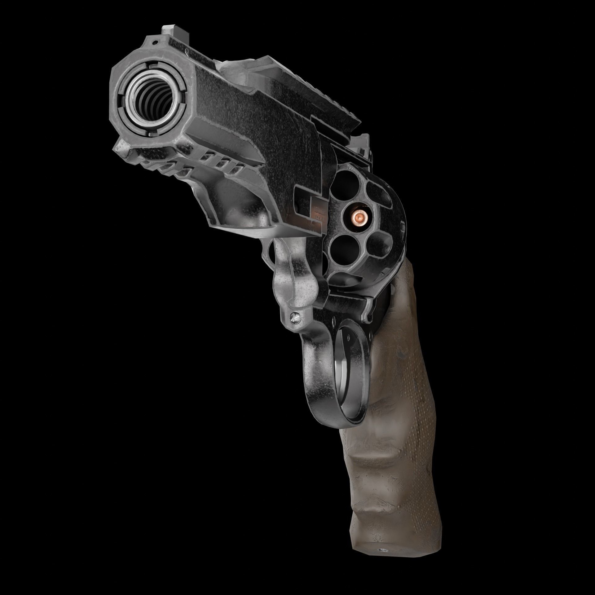 REVOLVER Low-poly 3D model_12