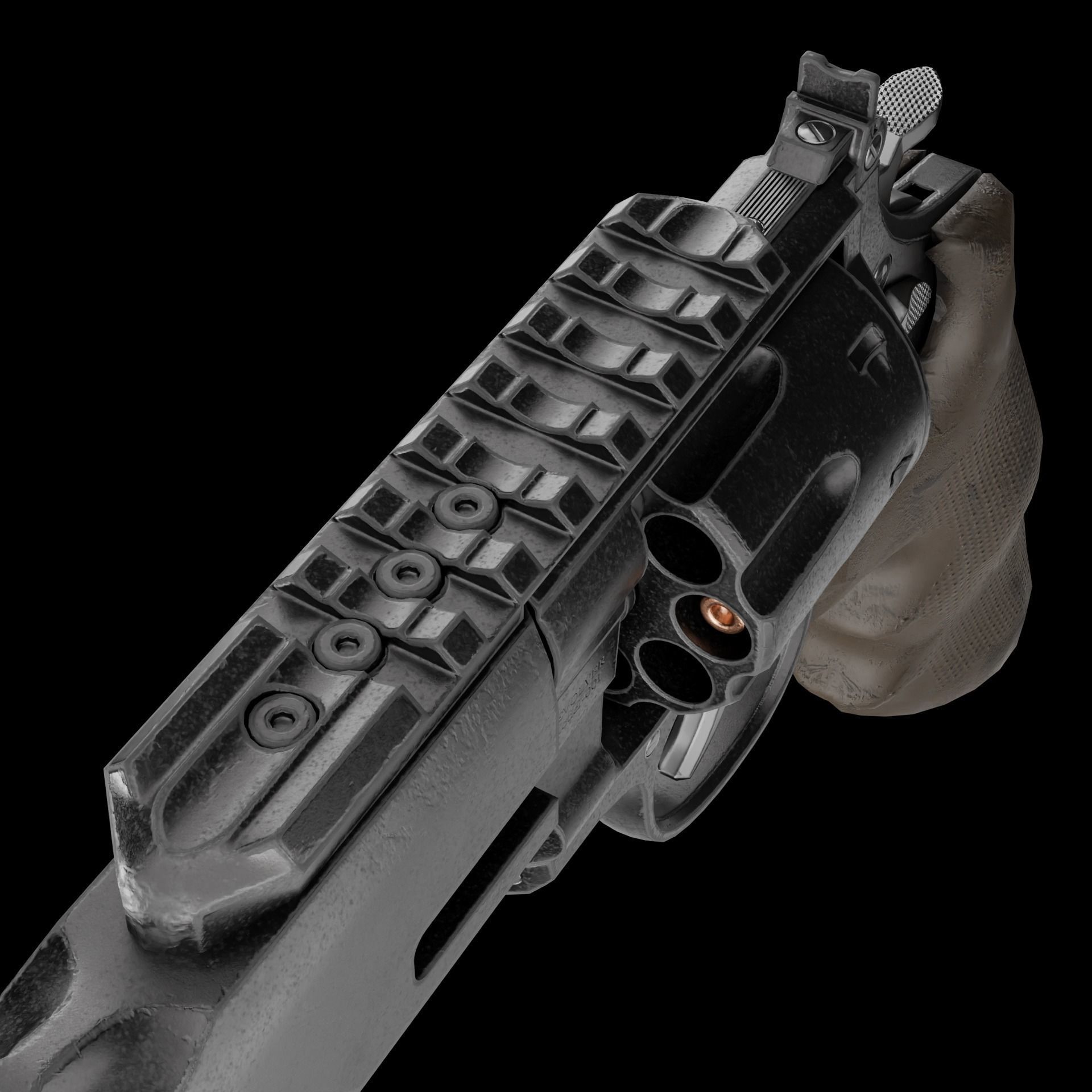 REVOLVER Low-poly 3D model_13