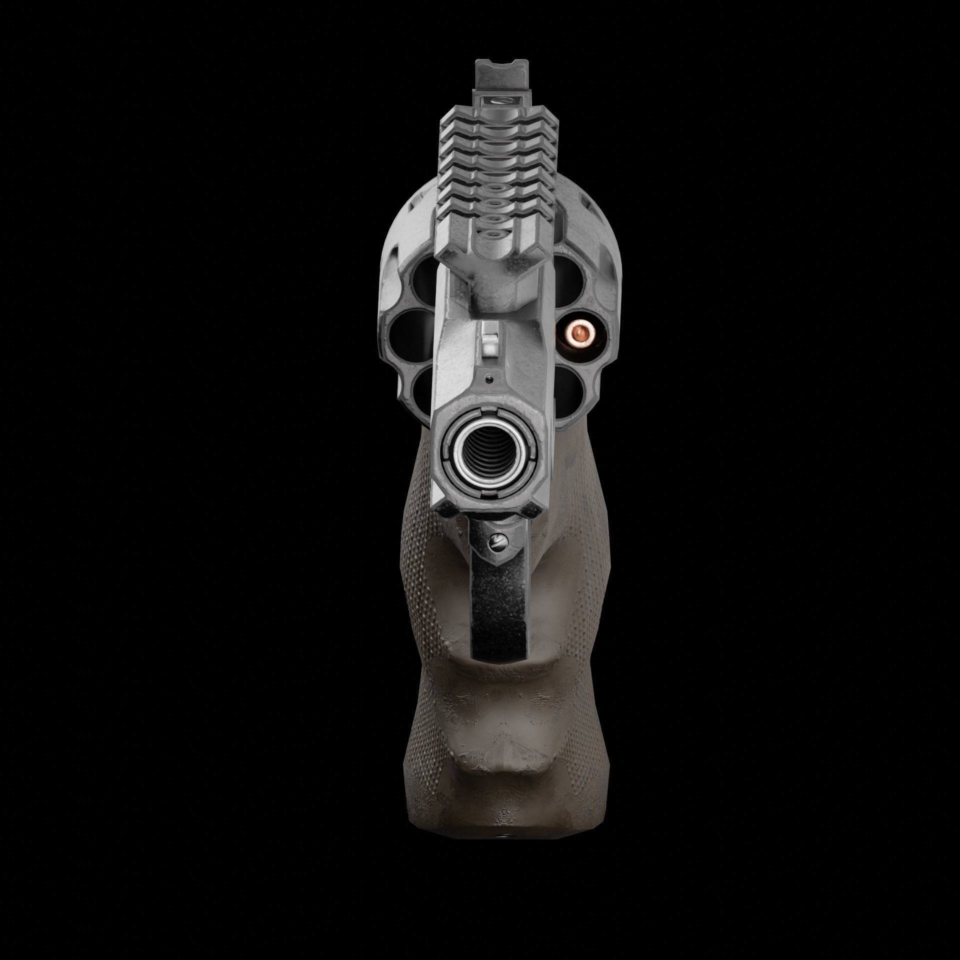 REVOLVER Low-poly 3D model_10