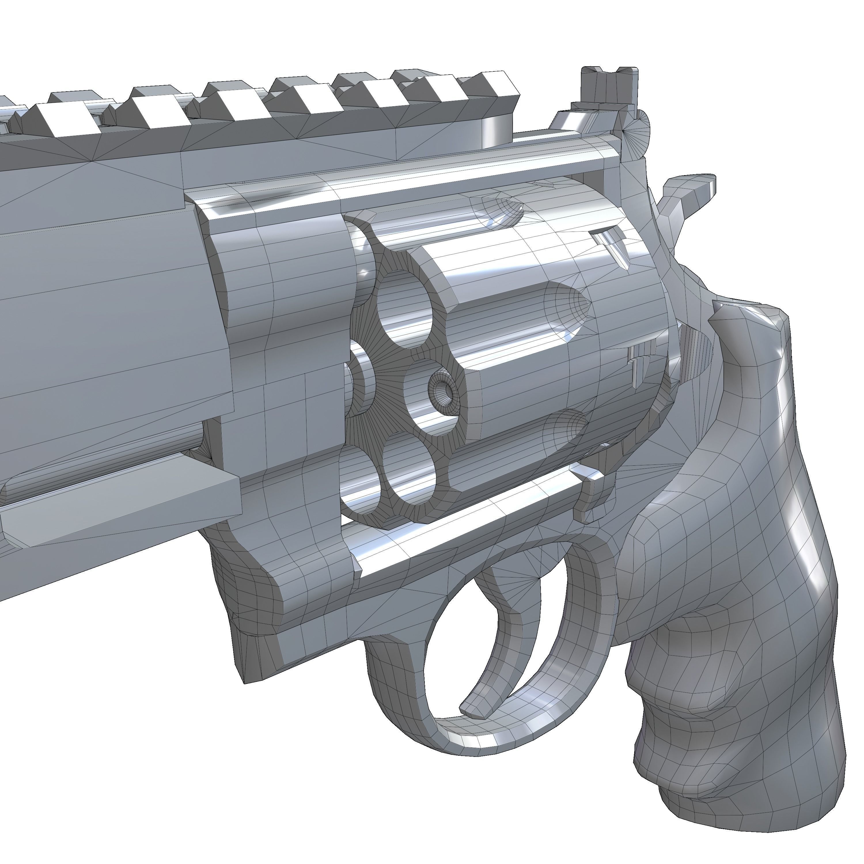 REVOLVER Low-poly 3D model_19