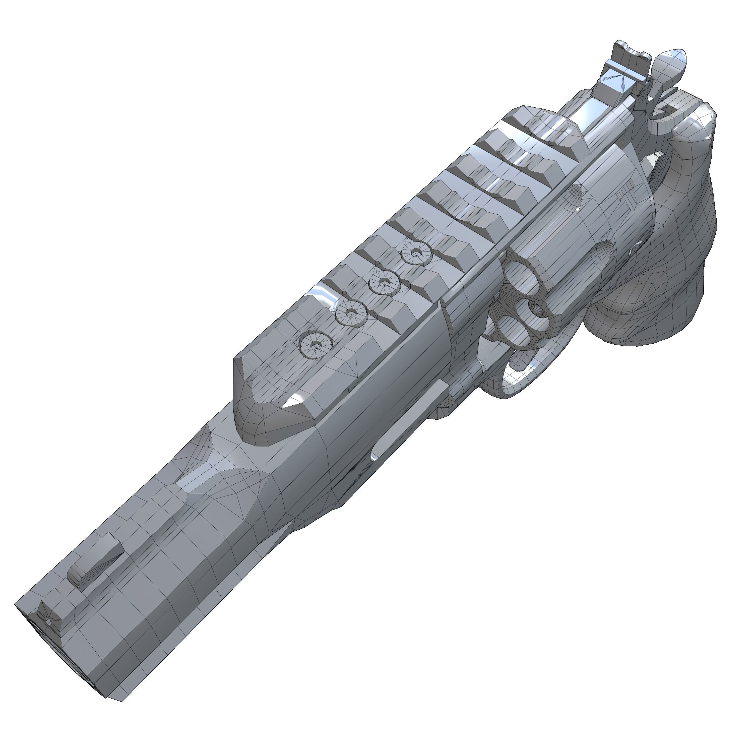 REVOLVER Low-poly 3D model_16