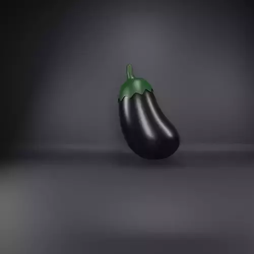 eggplante Low-poly 3D model