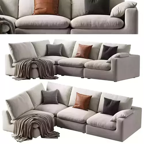 Dawson Chaise Sectional Sofa 3D model