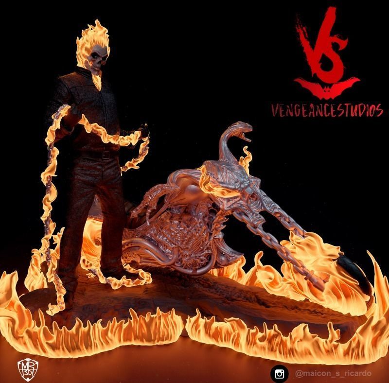 Ghost Rider 3D print model_3