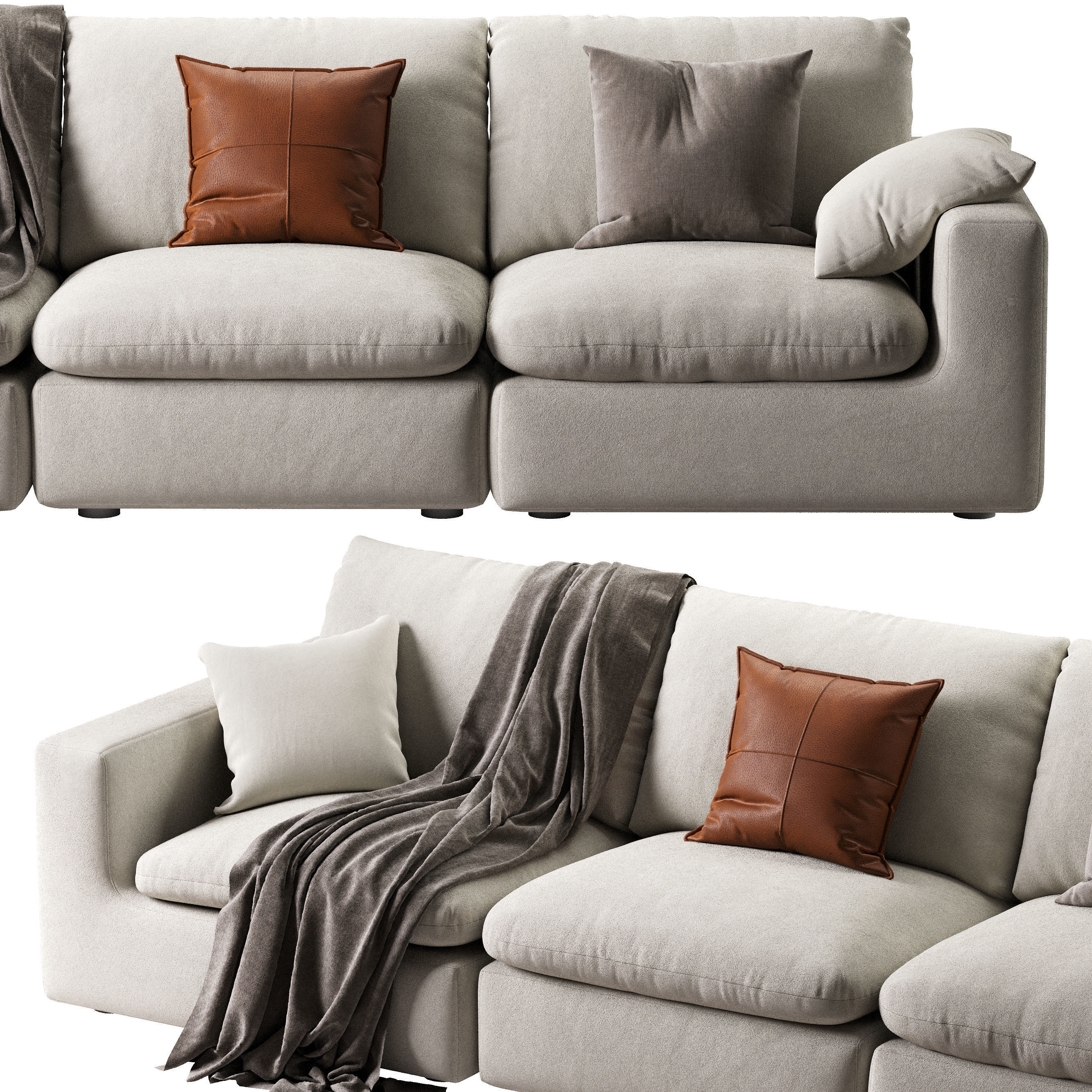 Dawson Extended Sofa 3D model_27