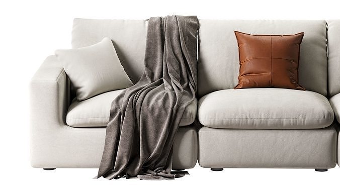 Dawson Extended Sofa 3D model 5