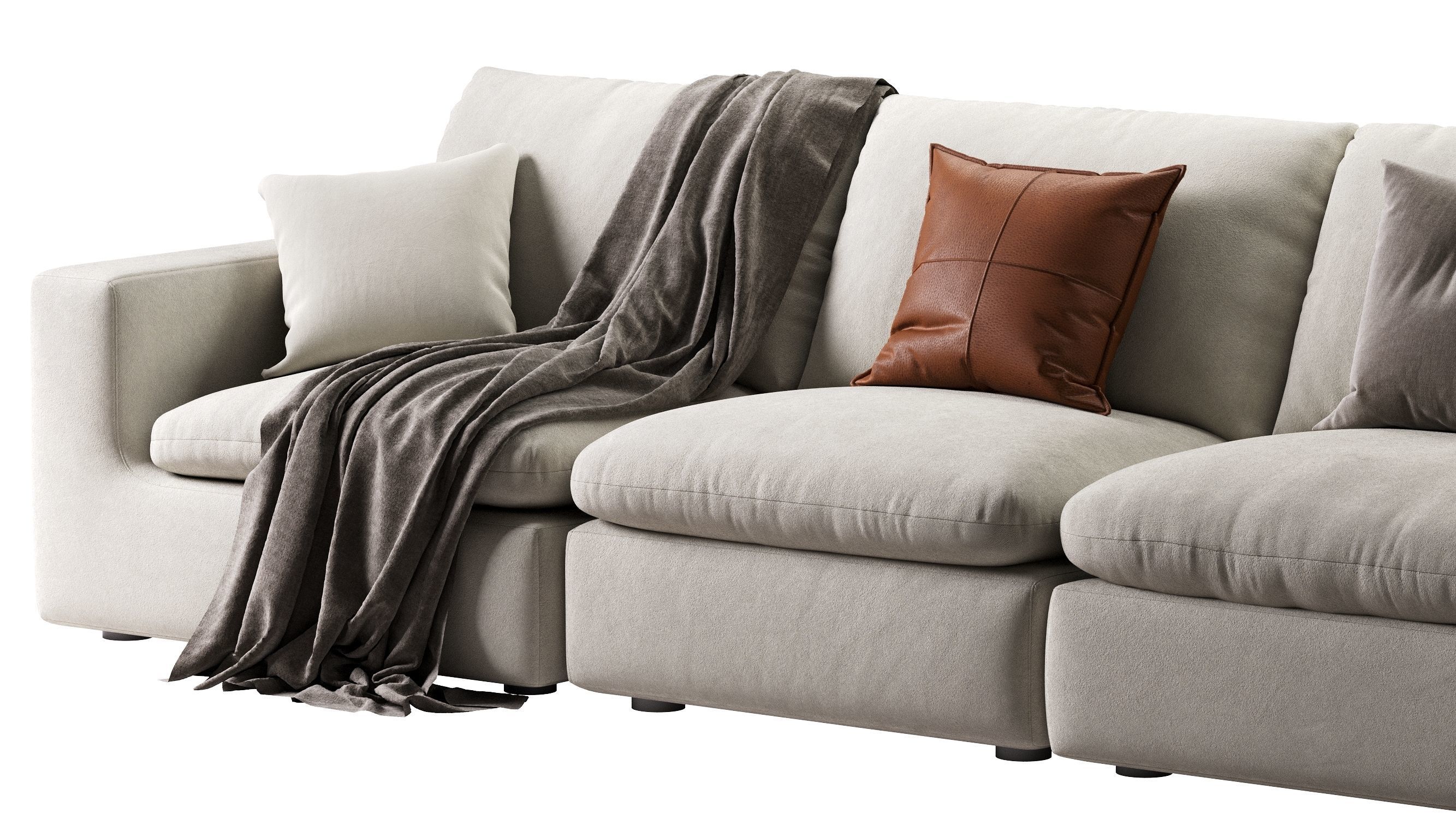 Dawson Extended Sofa 3D model_3