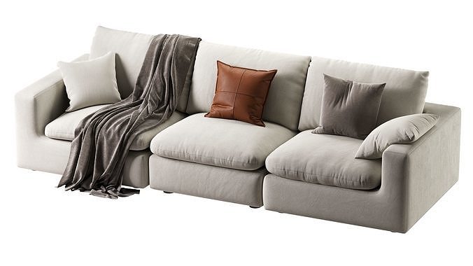 Dawson Extended Sofa 3D model 3