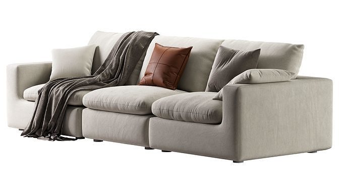 Dawson Extended Sofa 3D model 6