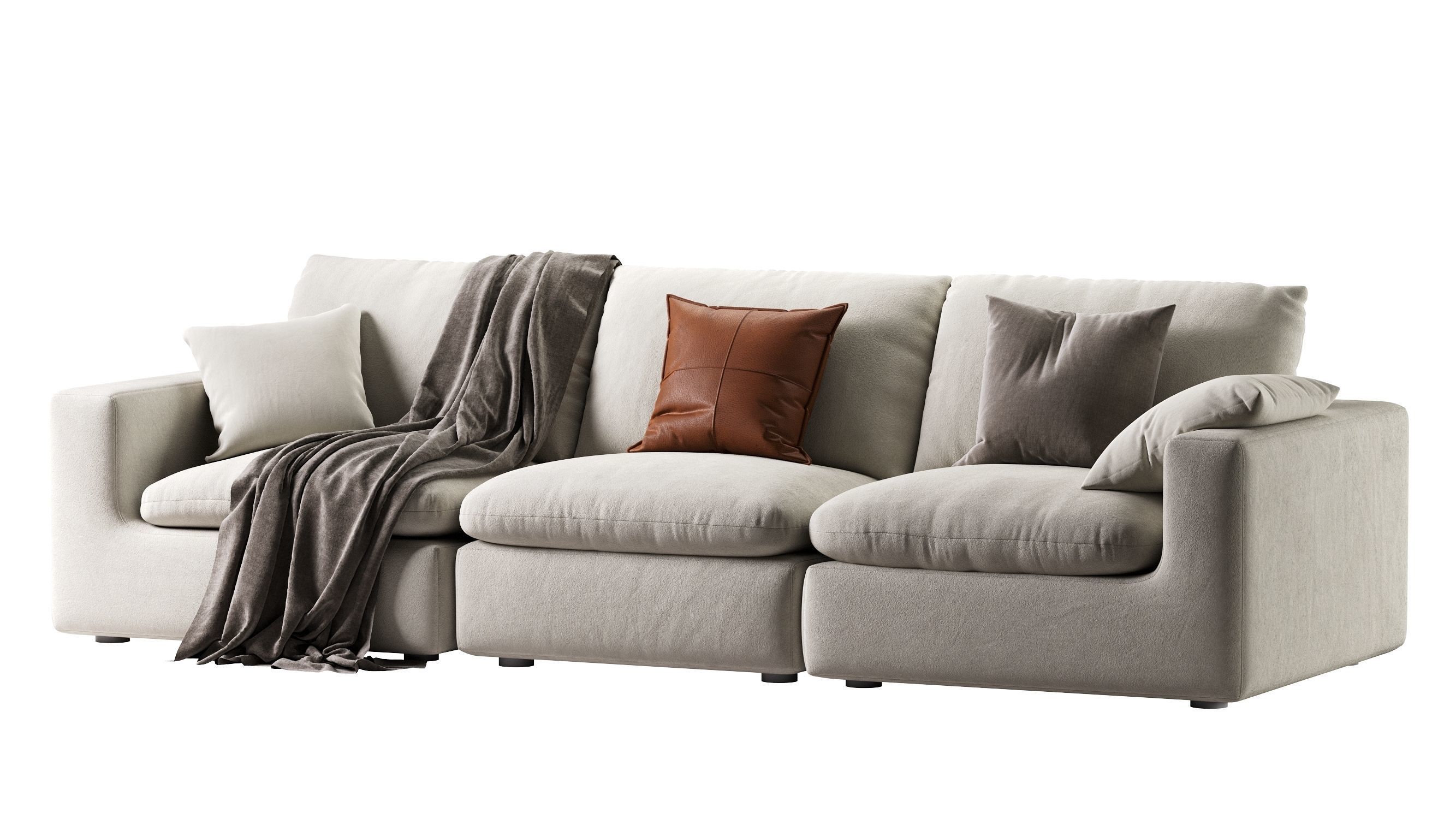 Dawson Extended Sofa 3D model_1