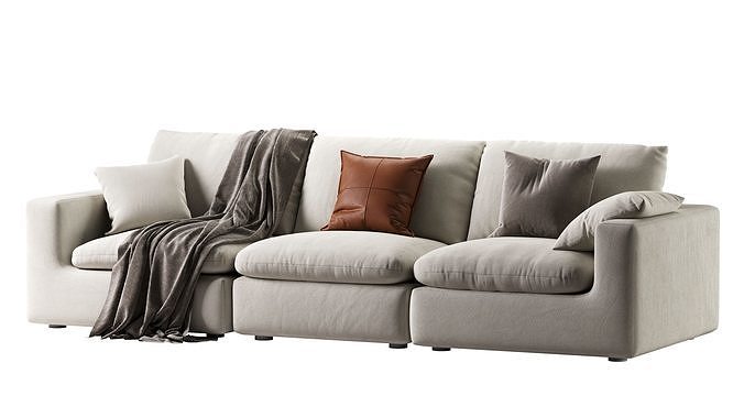 Dawson Extended Sofa 3D model 2