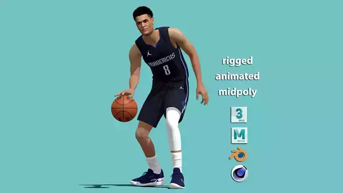  3D Rigged Josh Green Dallas Mavericks NBA 3D model