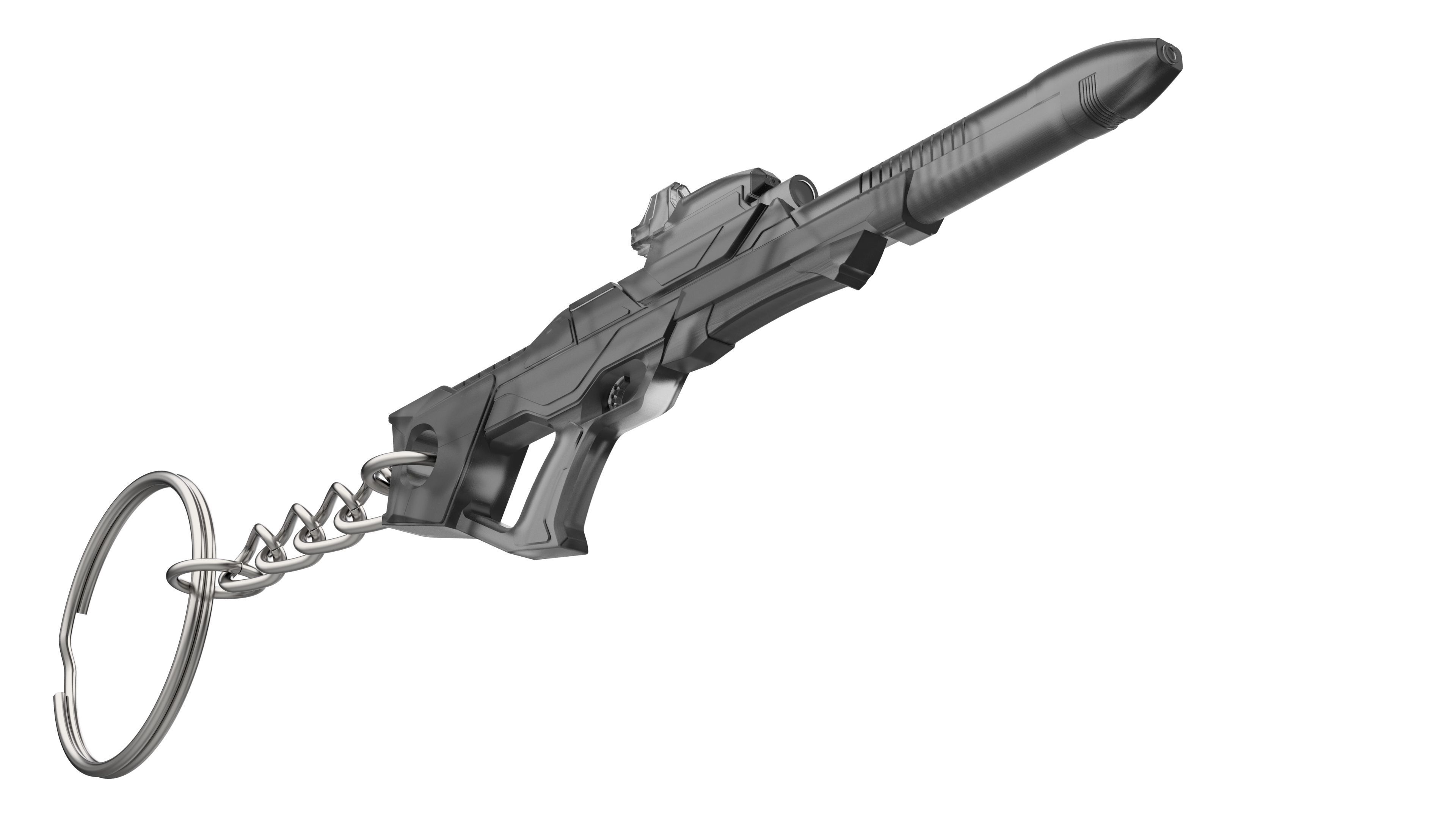 Keychain - Type 3 Nemesis Phaser - Star Trek First Contact - STL 3D print model_3