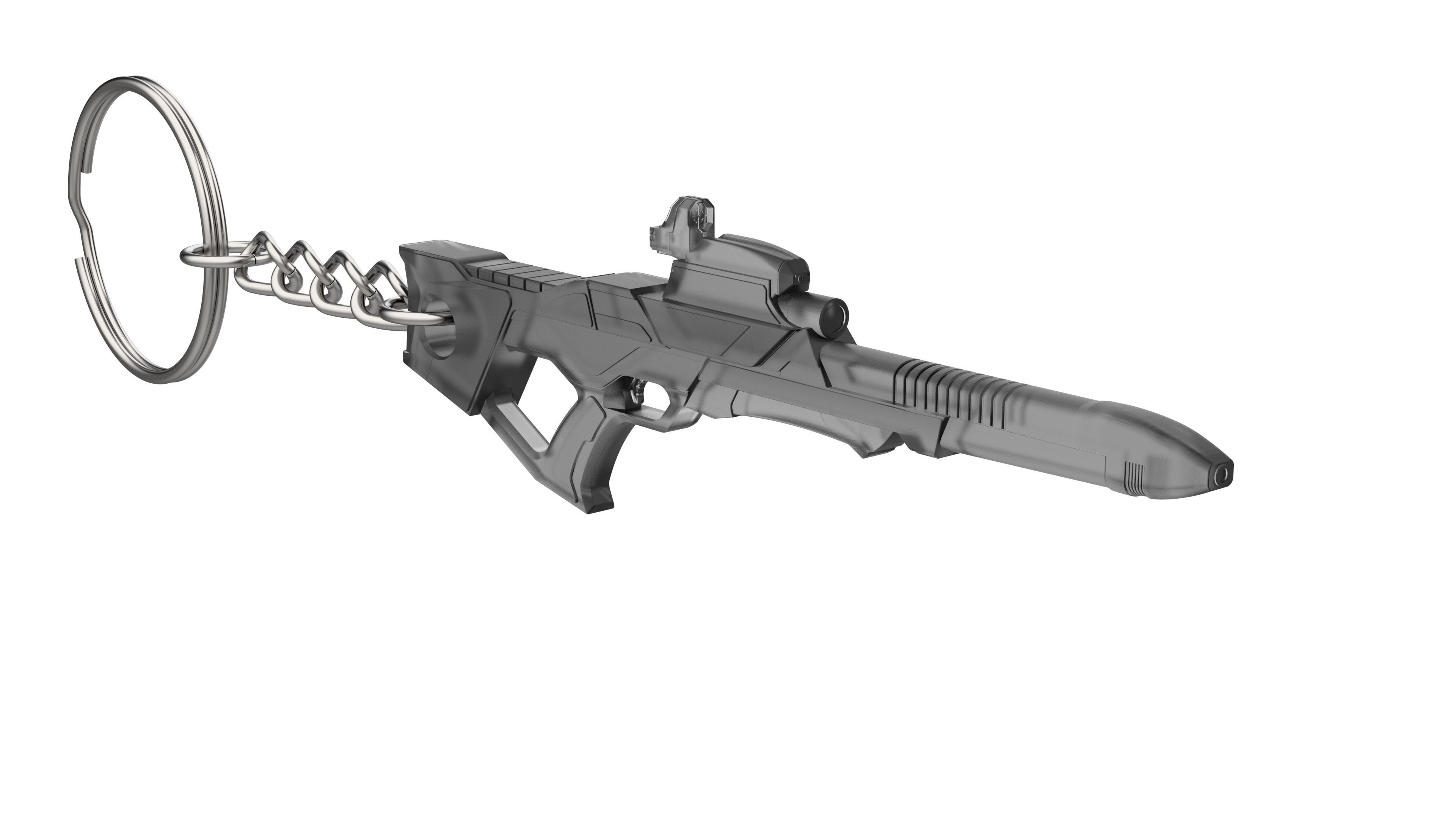 Keychain - Type 3 Nemesis Phaser - Star Trek First Contact - STL 3D print model_1