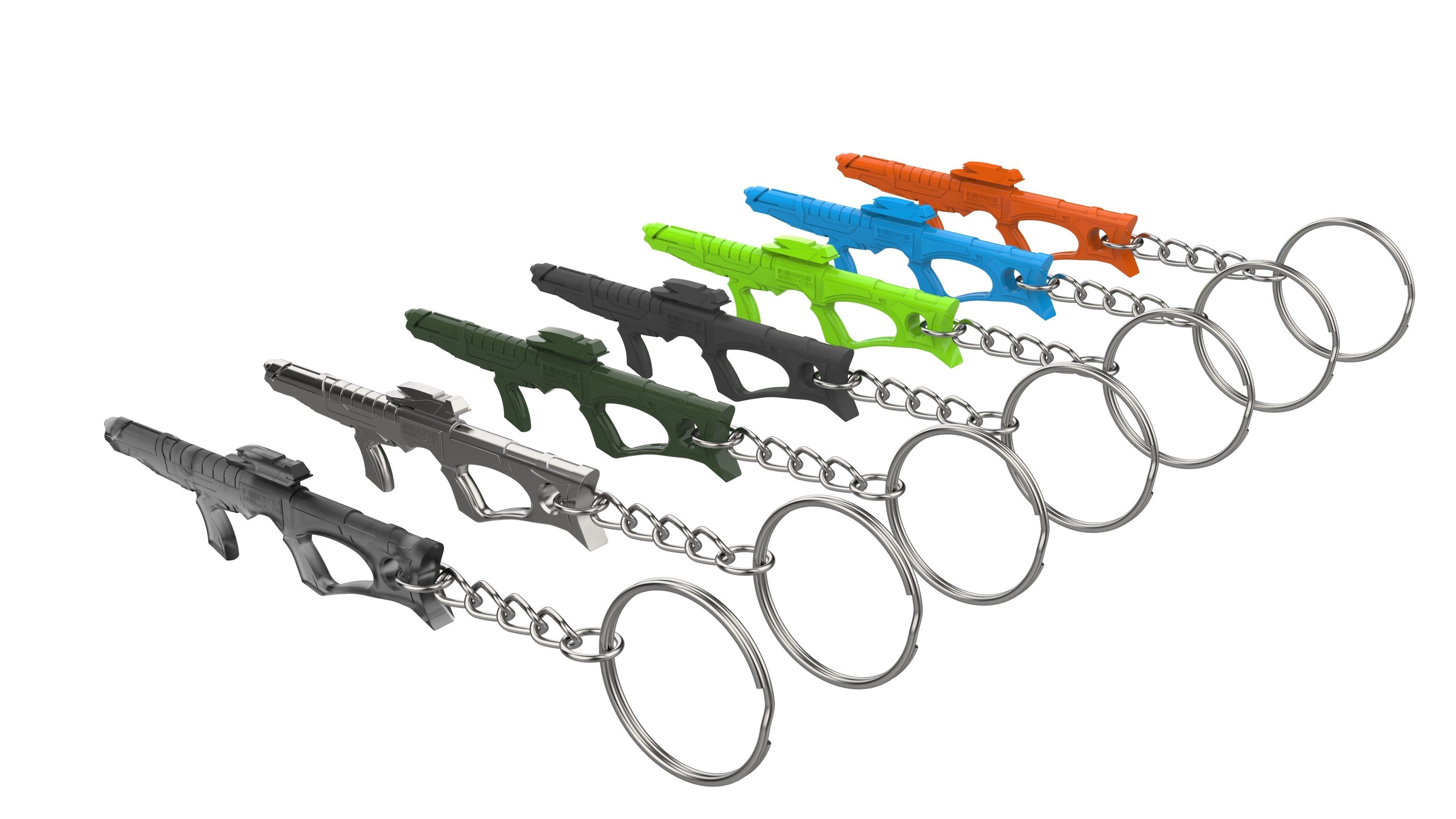 Keychain - EVA Phaser - Star Trek First Contact - STL 3D print model_4