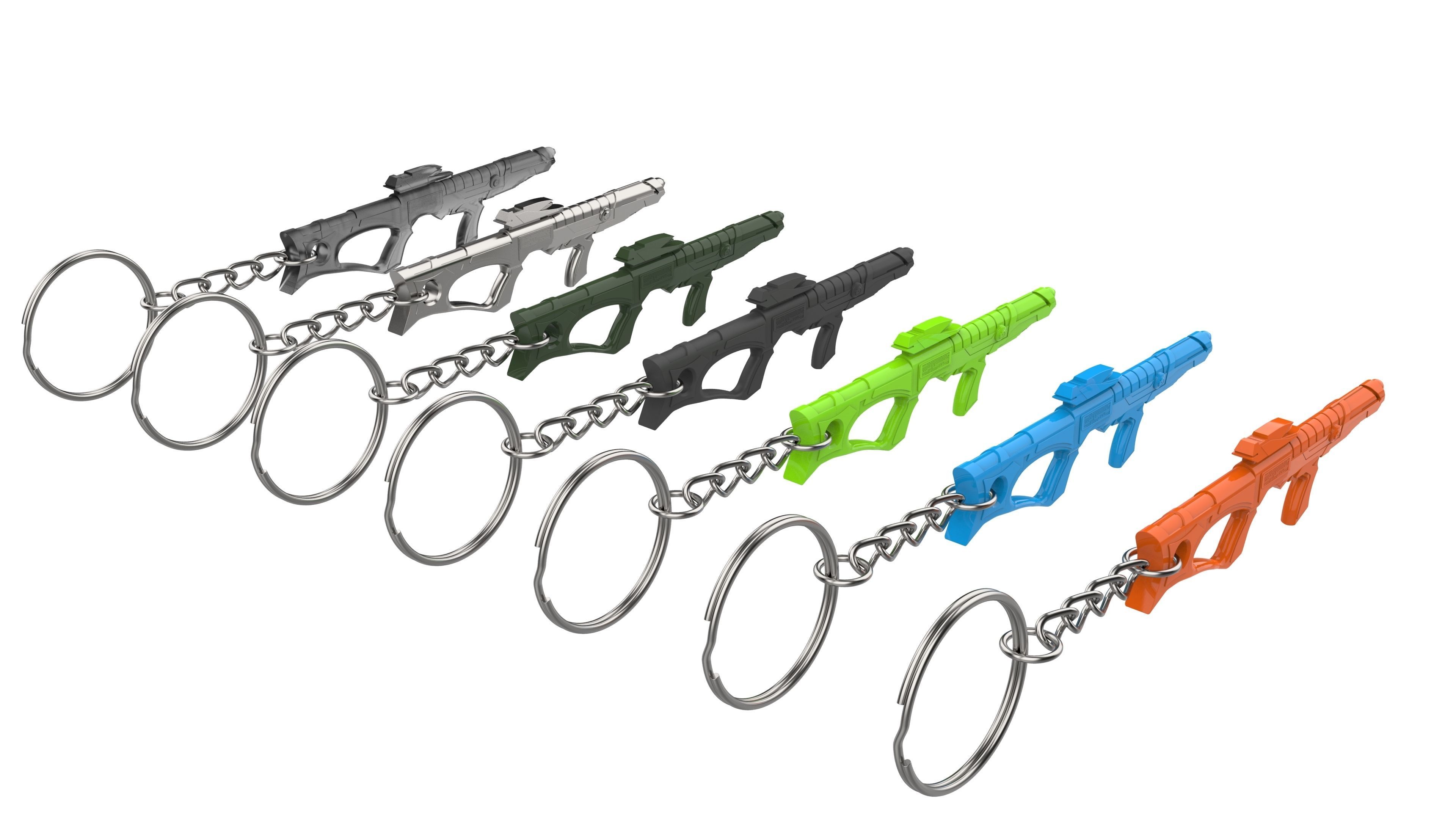 Keychain - EVA Phaser - Star Trek First Contact - STL 3D print model_5