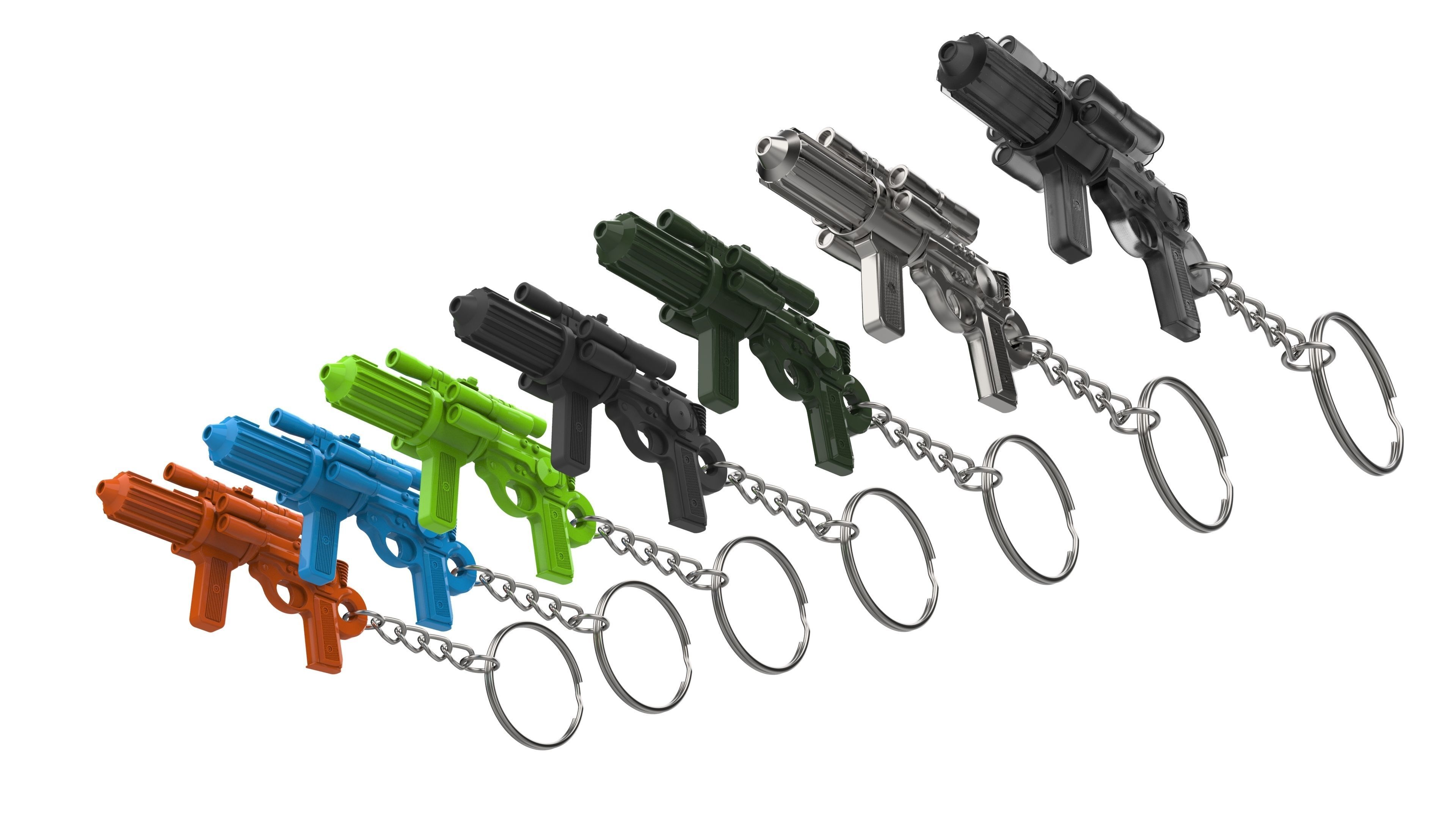 Keychain - EE-4 Blaster Cannon - Star Wars - Printable - STL 3D print model_9