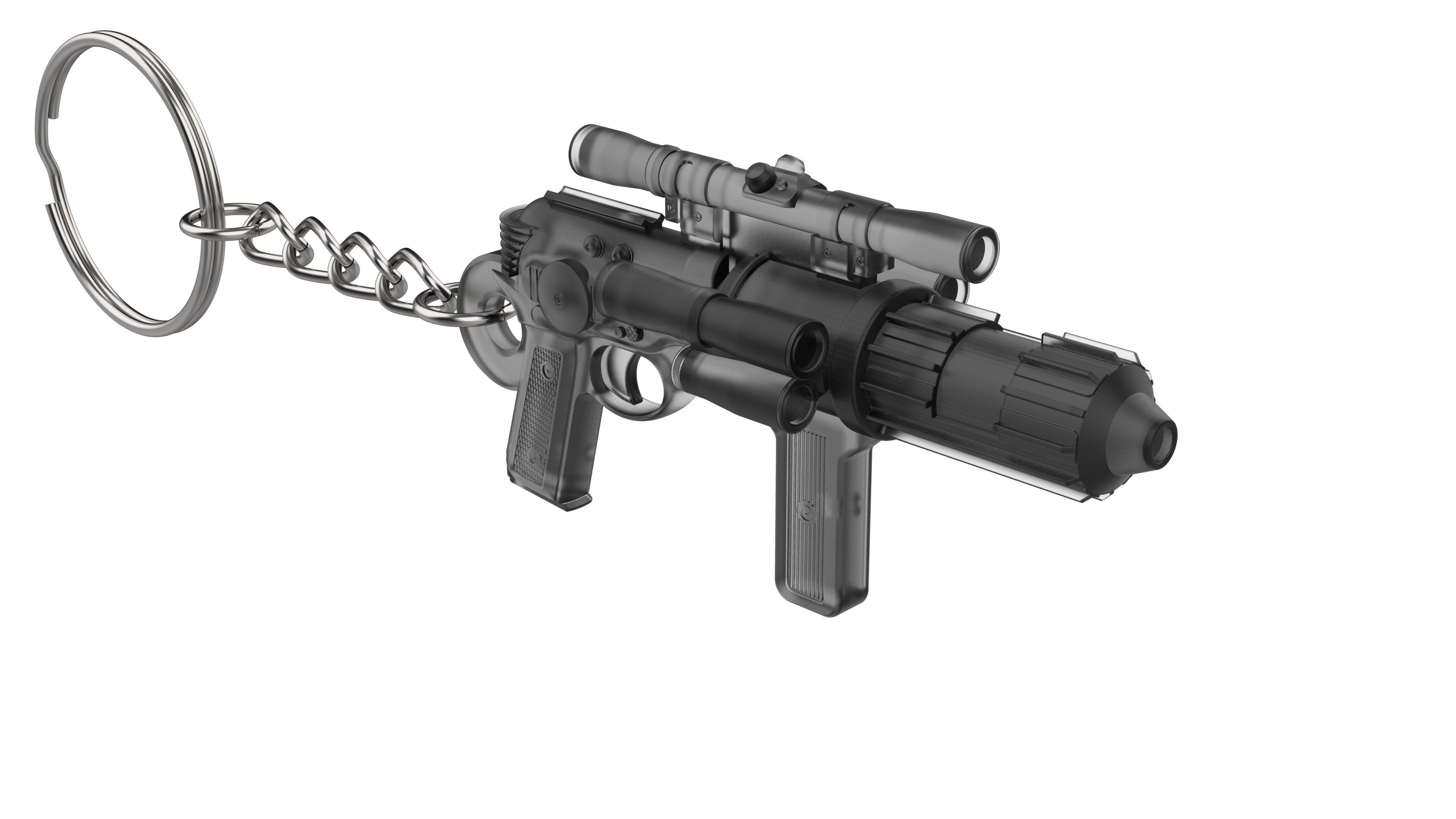 Keychain - EE-4 Blaster Cannon - Star Wars - Printable - STL 3D print model_1