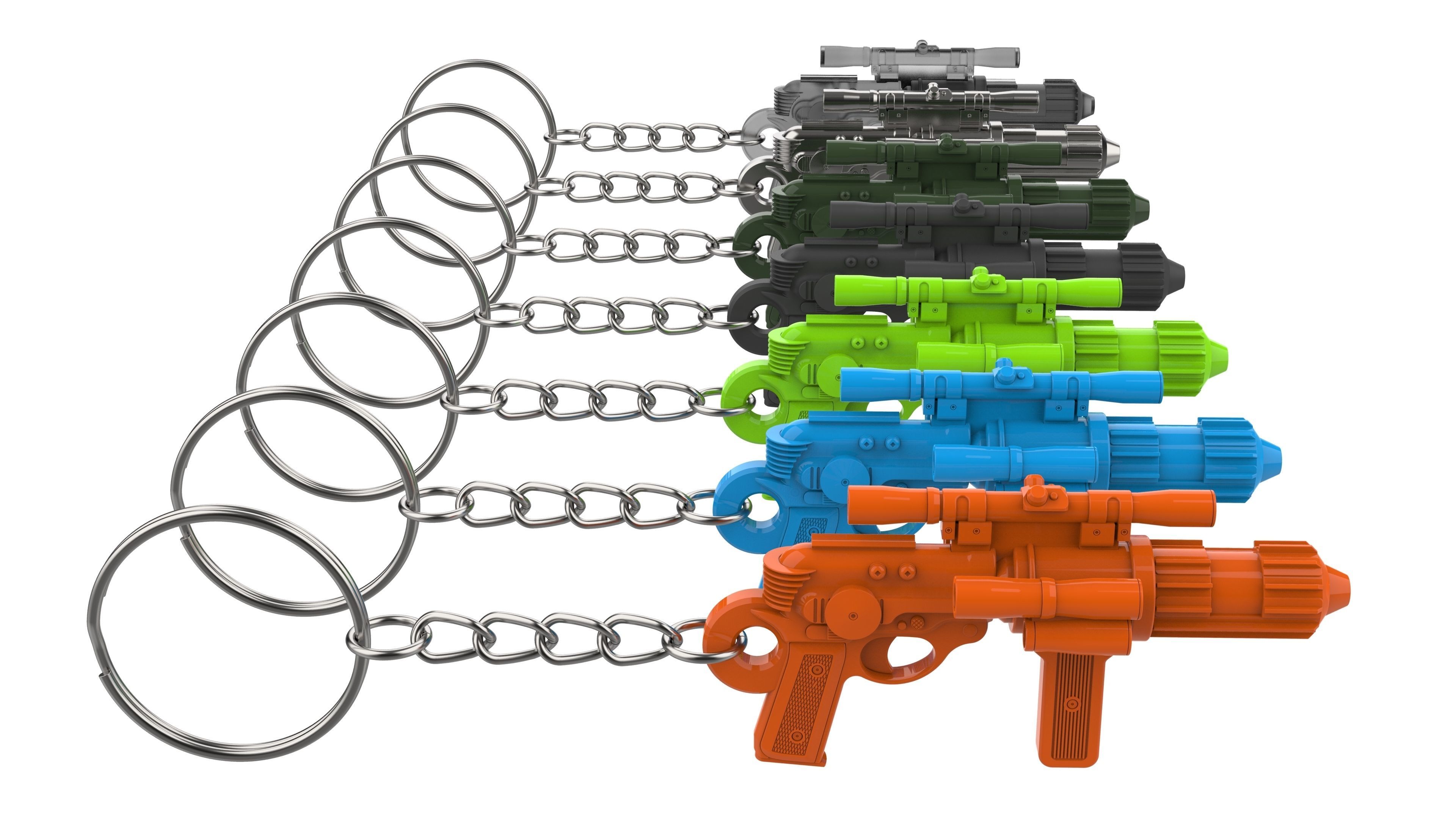 Keychain - EE-4 Blaster Cannon - Star Wars - Printable - STL 3D print model_13