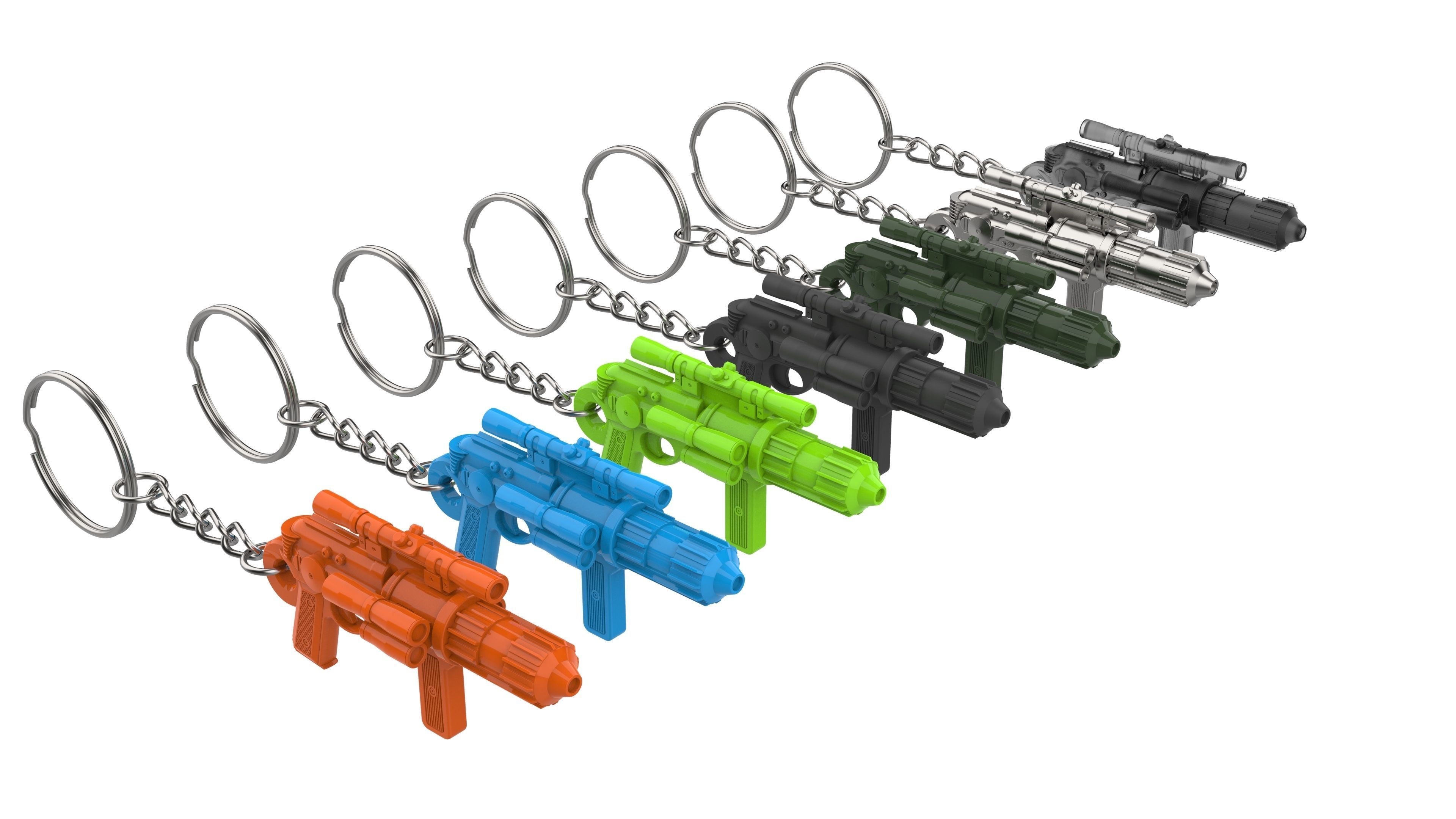 Keychain - EE-4 Blaster Cannon - Star Wars - Printable - STL 3D print model_15