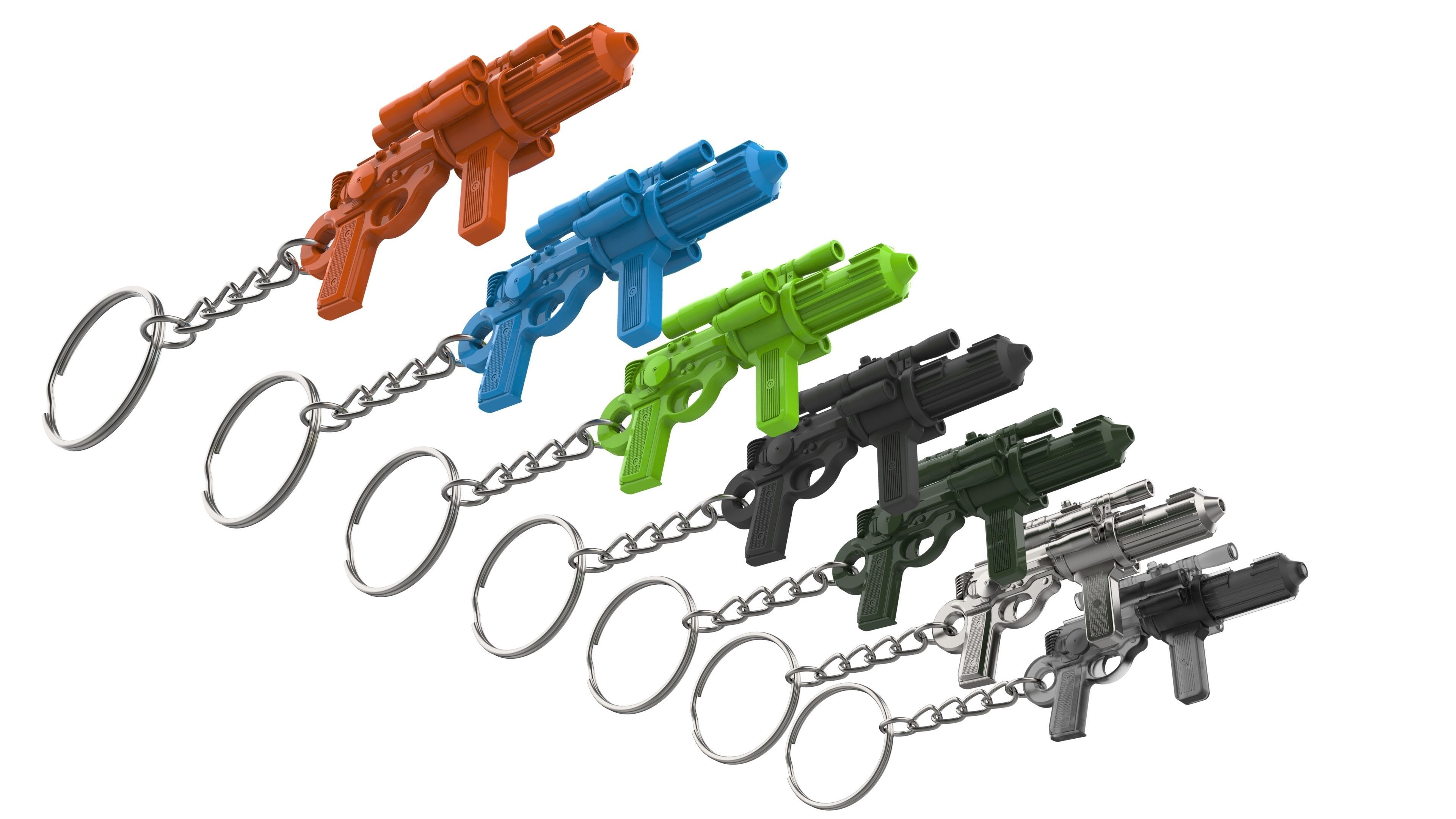Keychain - EE-4 Blaster Cannon - Star Wars - Printable - STL 3D print model_14