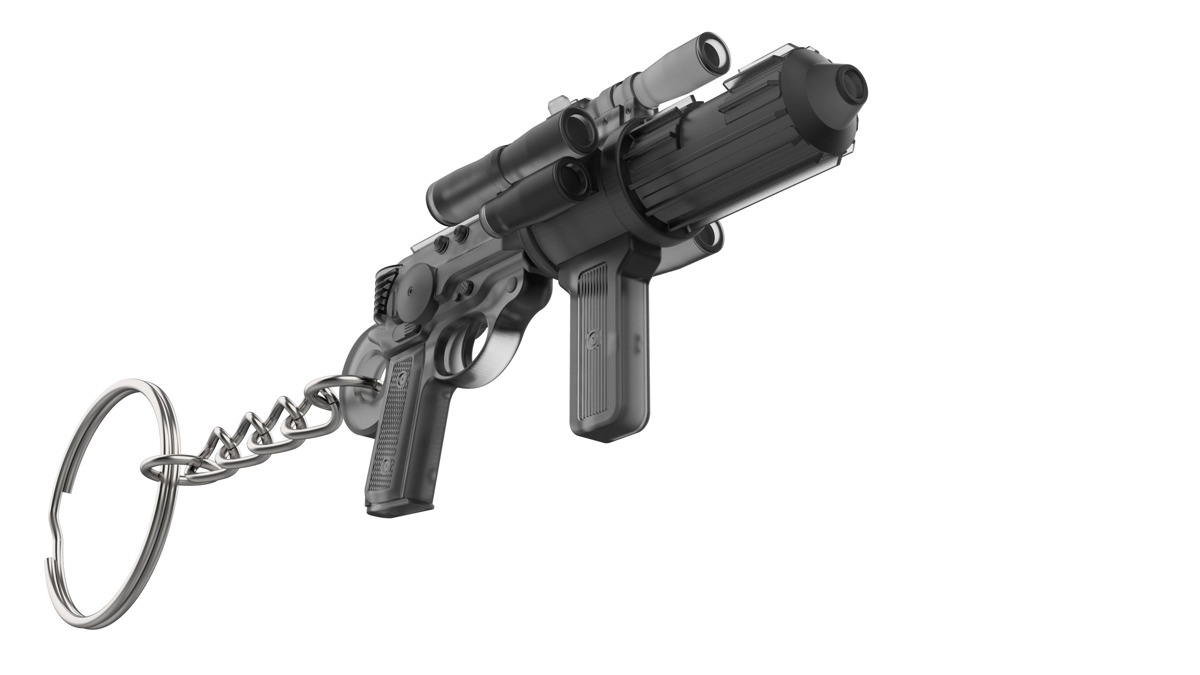 Keychain - EE-4 Blaster Cannon - Star Wars - Printable - STL 3D print model_3
