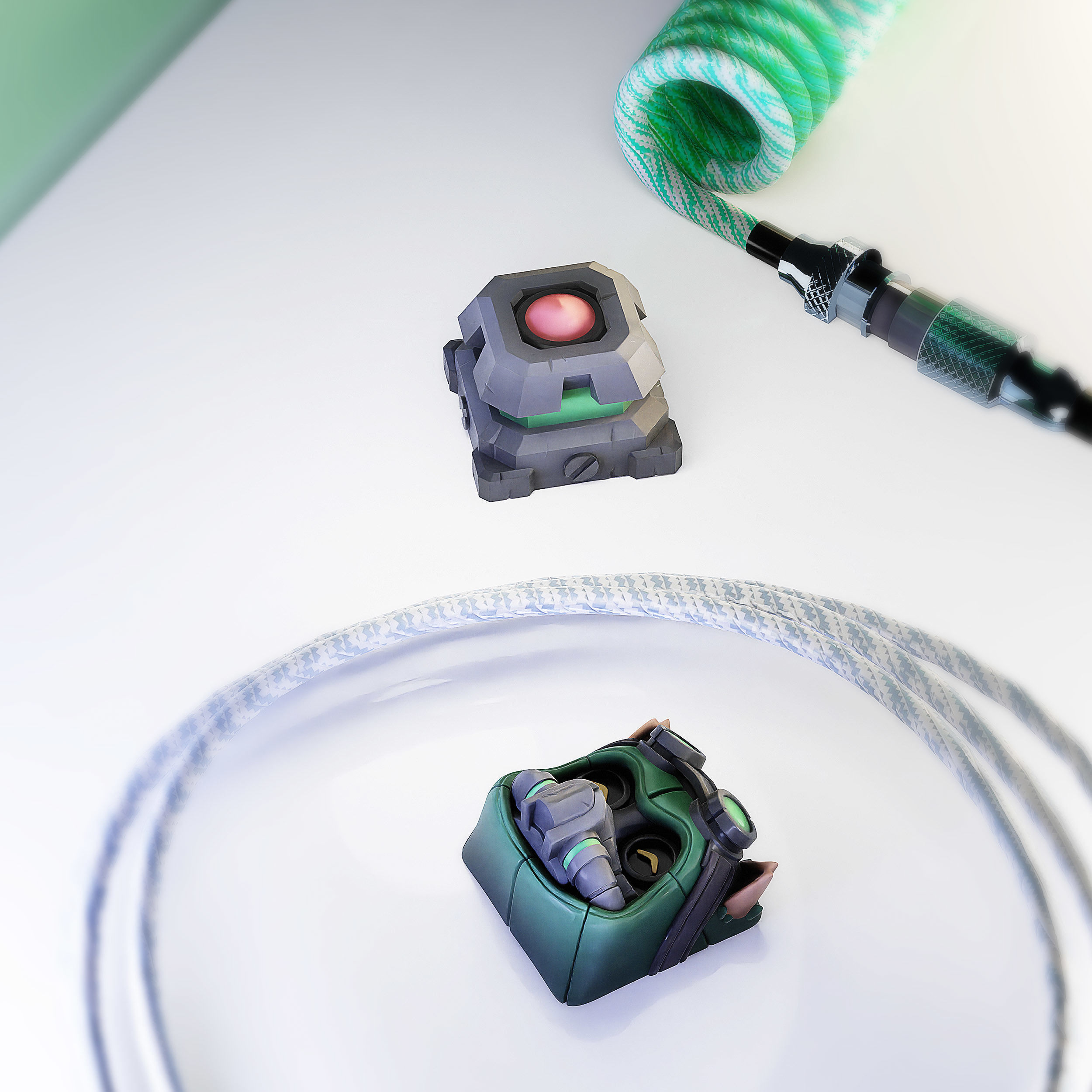 Teemo Omega Squad Keycaps - LOL - Mechanical Keyboard 3D print model_6