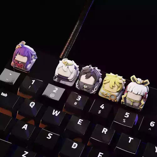 Genshin Impact Keycaps Vol I - Mechanical Keyboard  3D print model