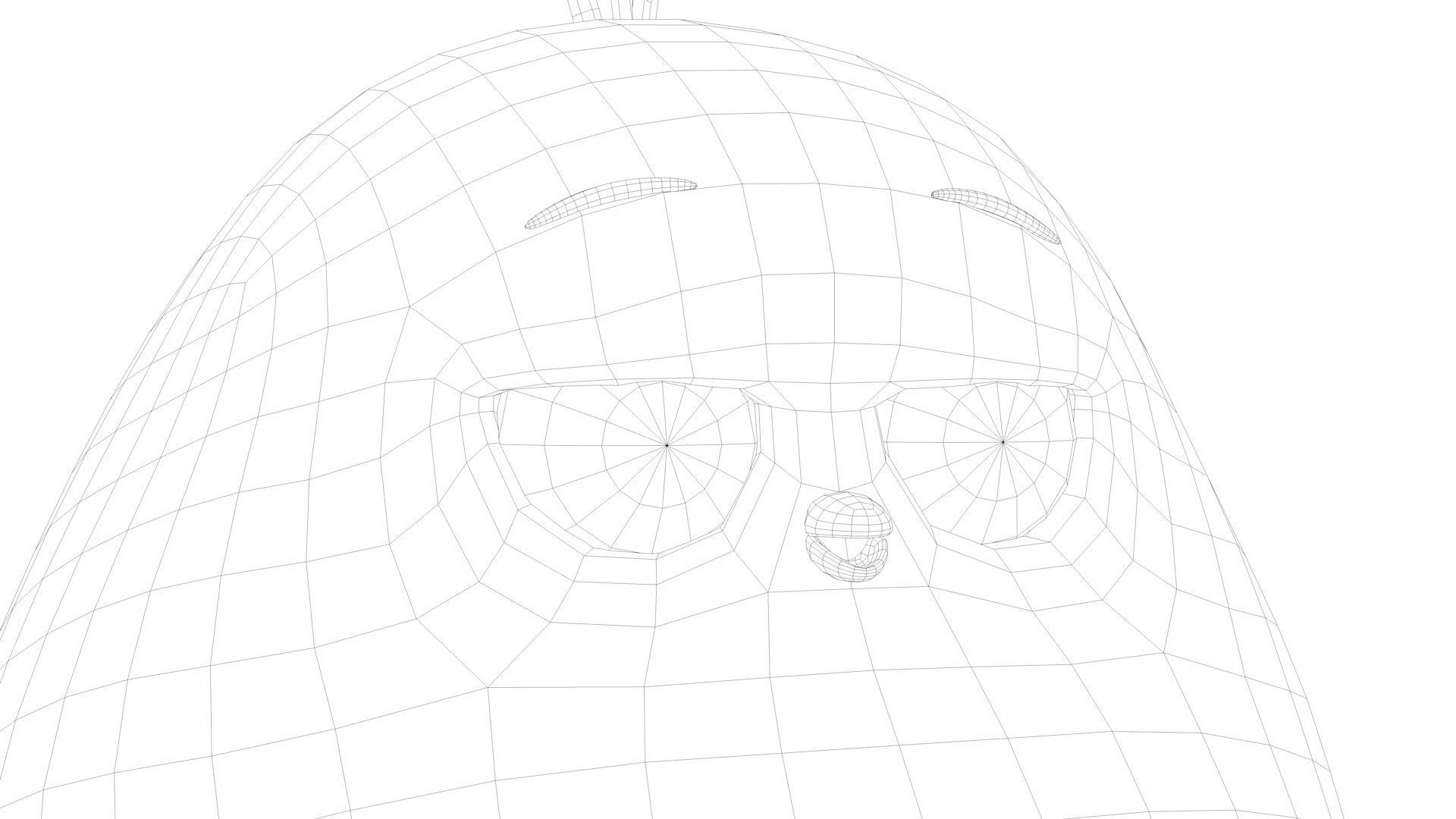 Cartoon Cute Bird Low-poly 3D model_14