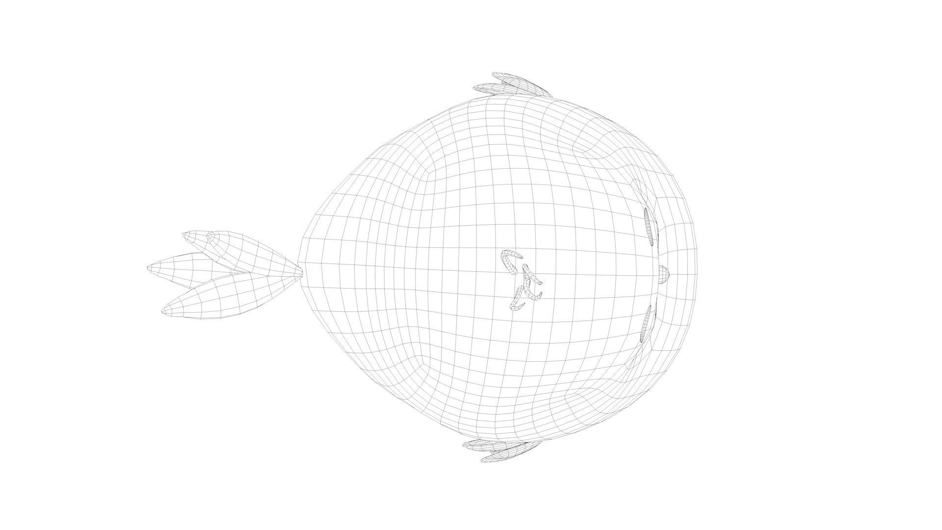 Cartoon Cute Bird Low-poly 3D model_18