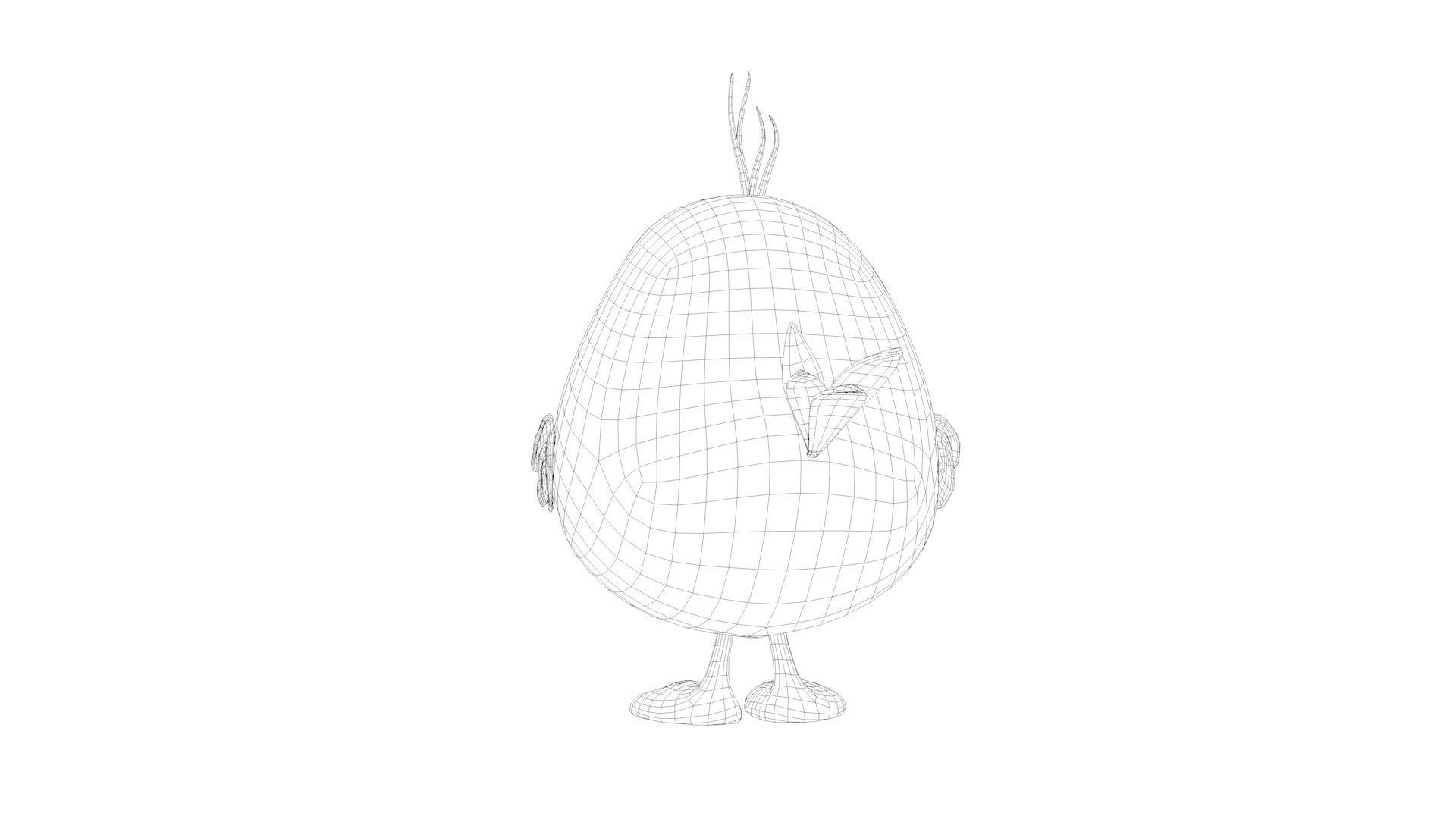 Cartoon Cute Bird Low-poly 3D model_13