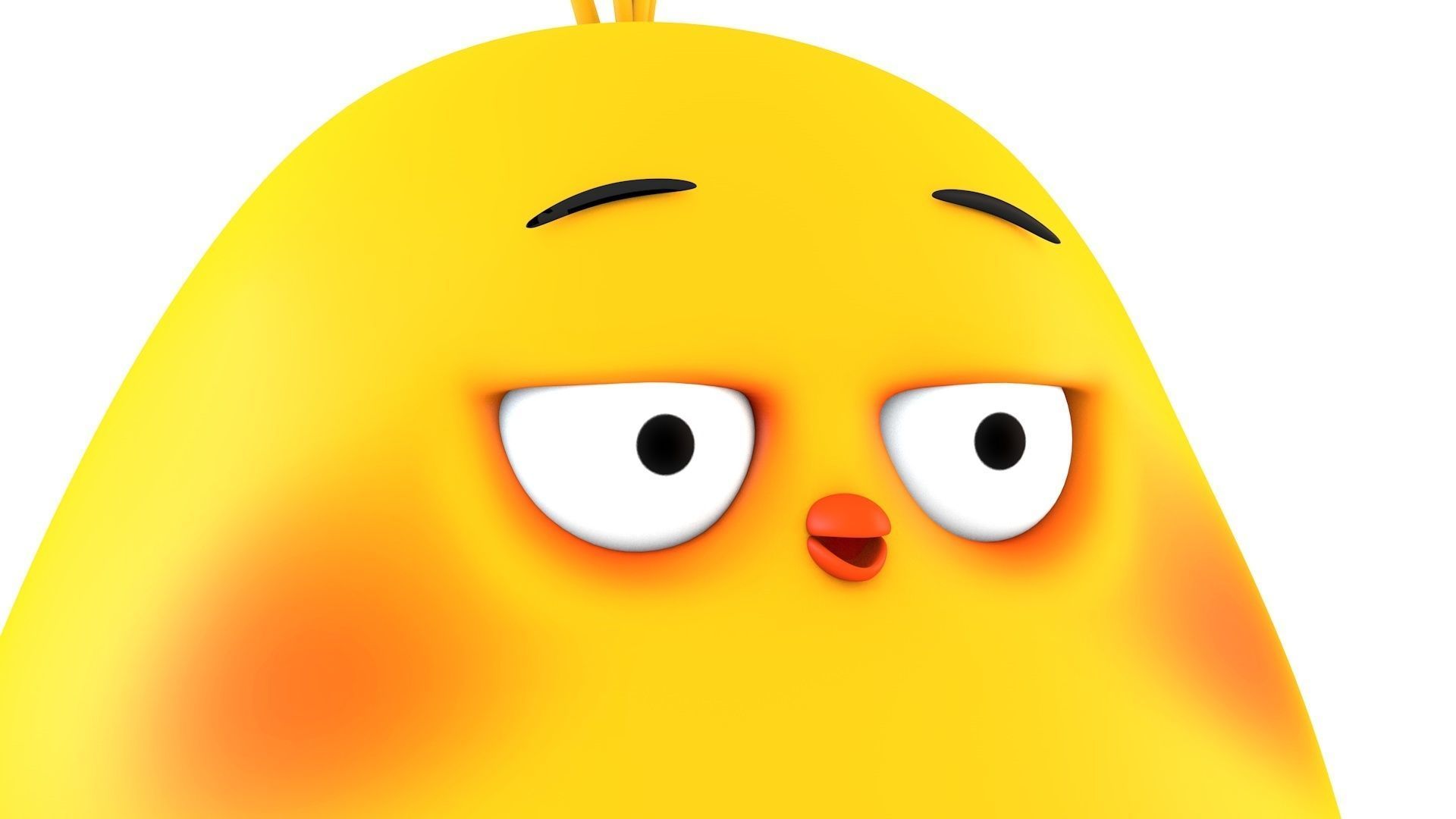 Cartoon Cute Bird Low-poly 3D model_3